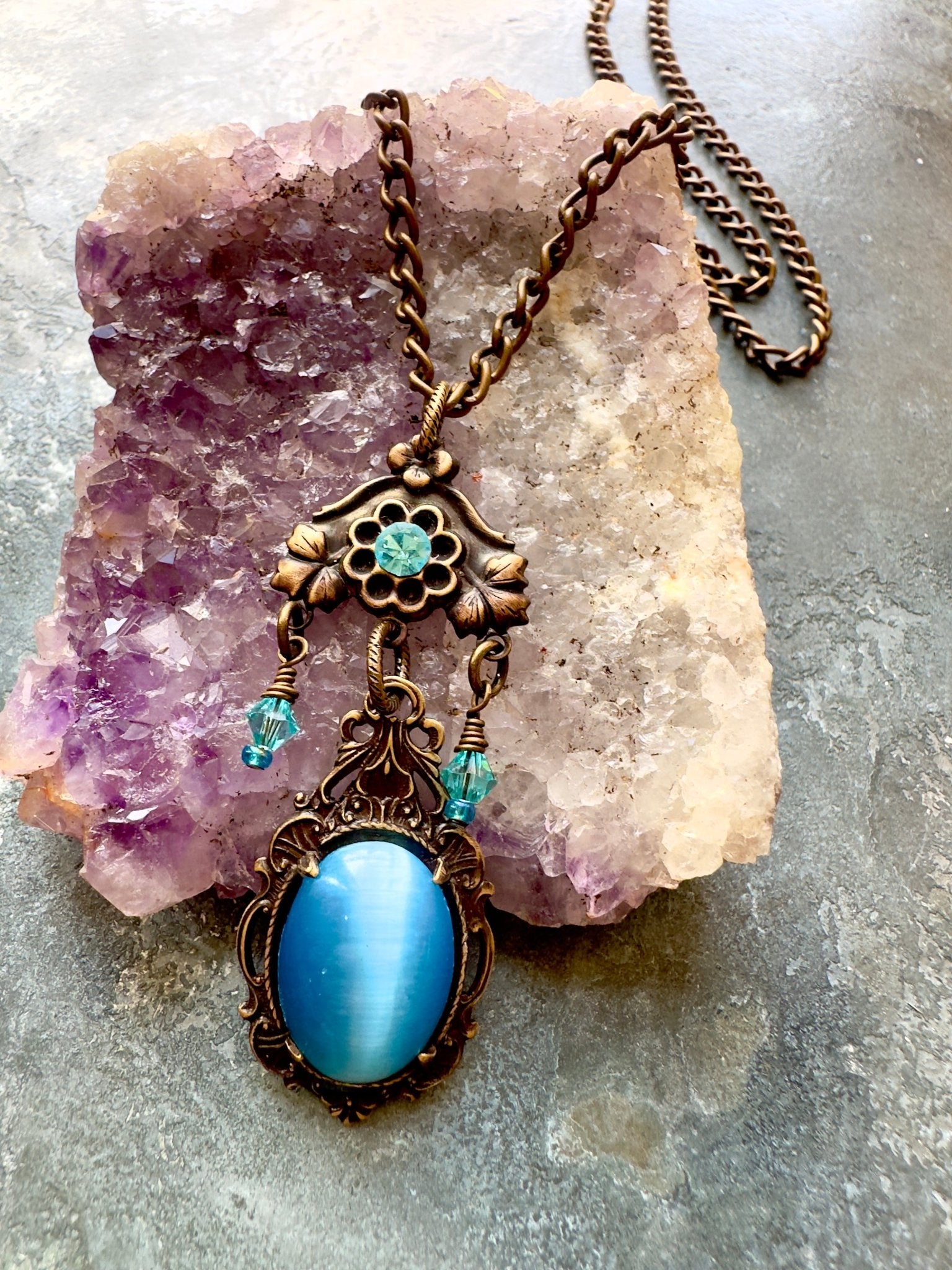 Azure Garden - Necklace Kit - Vintaj Idaho Design - 9/3/2025 - Vintaj Live Shop ID