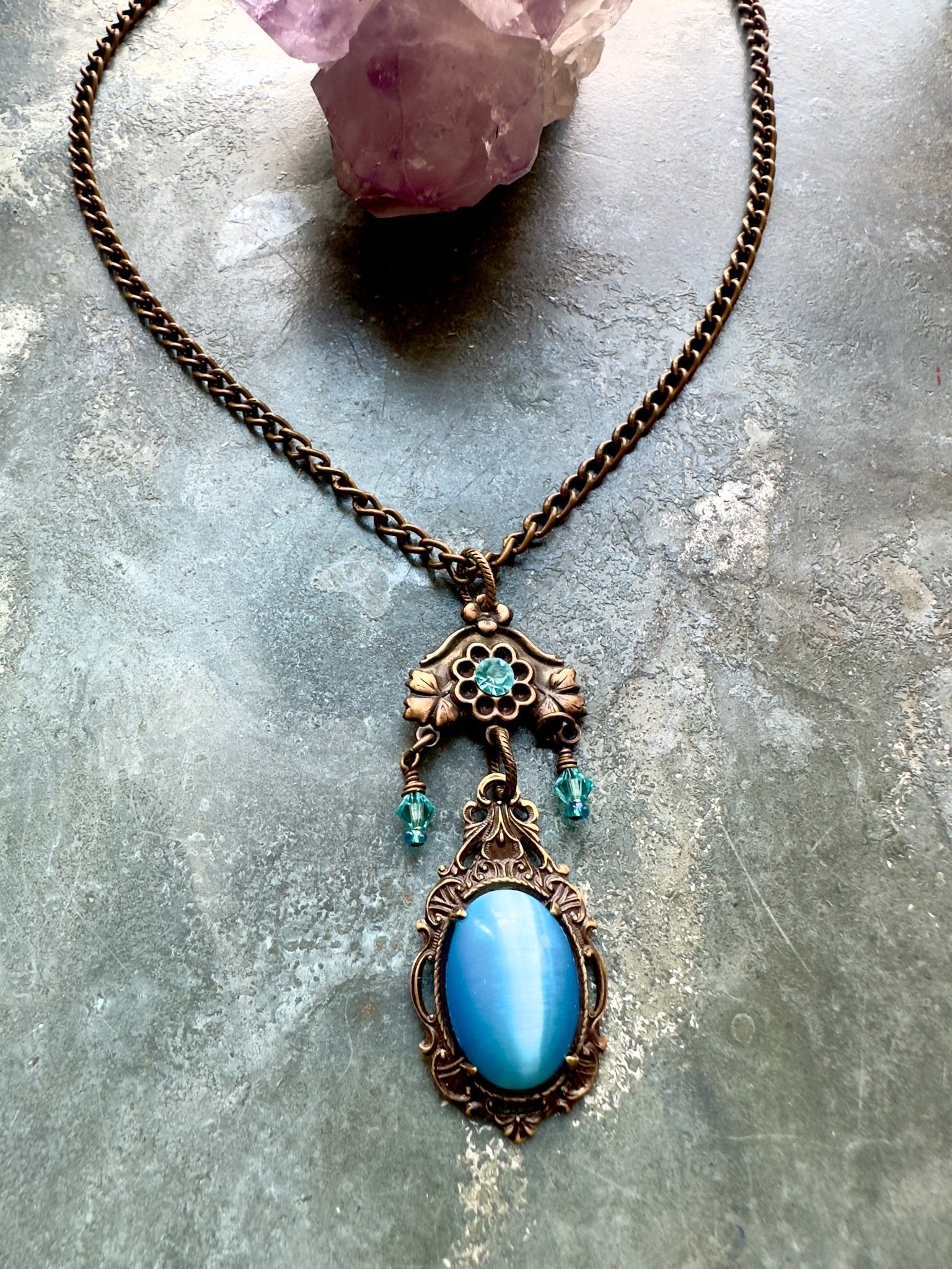 Azure Garden - Necklace Kit - Vintaj Idaho Design - 9/3/2025 - Vintaj Live Shop ID