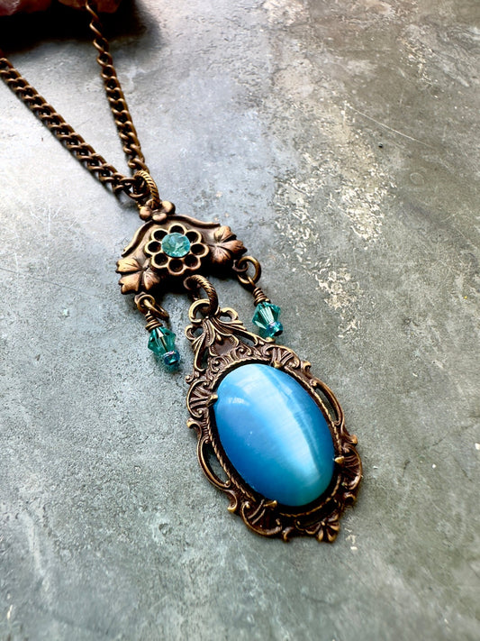 Azure Garden - Necklace Kit - Vintaj Idaho Design - 9/3/2025 - Vintaj Live Shop ID