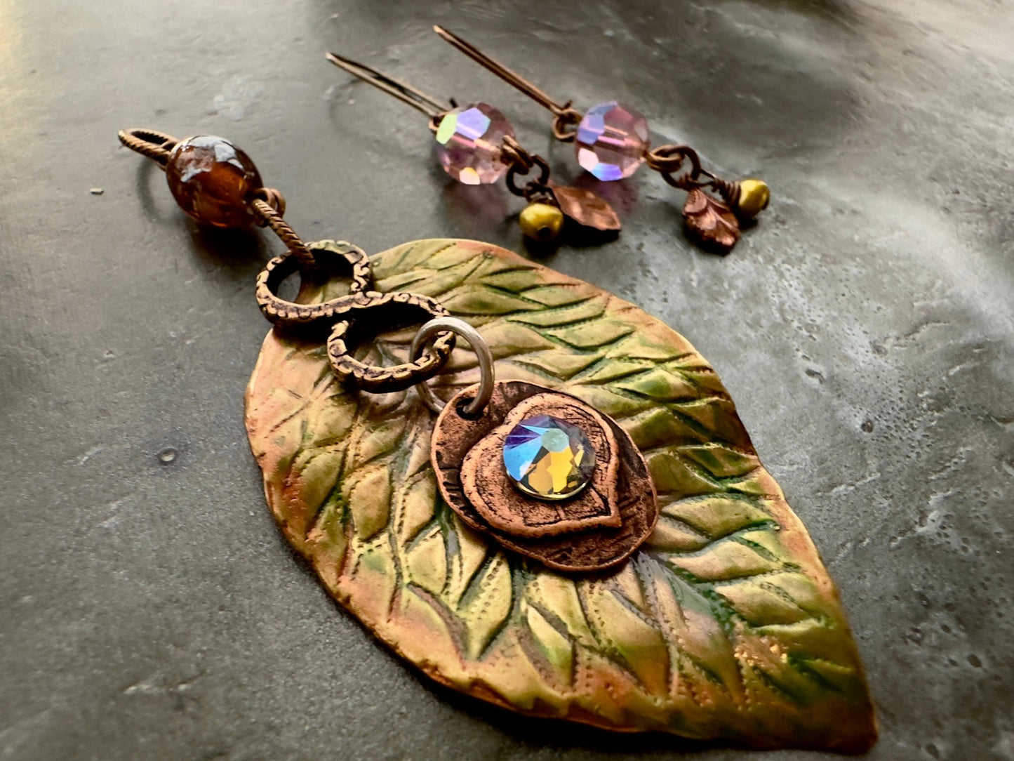 Briar - Leaf Beauty - Earring & Pendant Kit - Vintaj Idaho Design - 11/9/2025 - Vintaj Live Shop ID