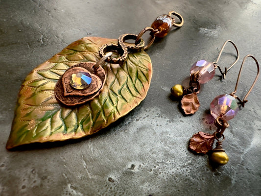 Briar - Leaf Beauty - Earring & Pendant Kit - Vintaj Idaho Design - 11/9/2025 - Vintaj Live Shop ID