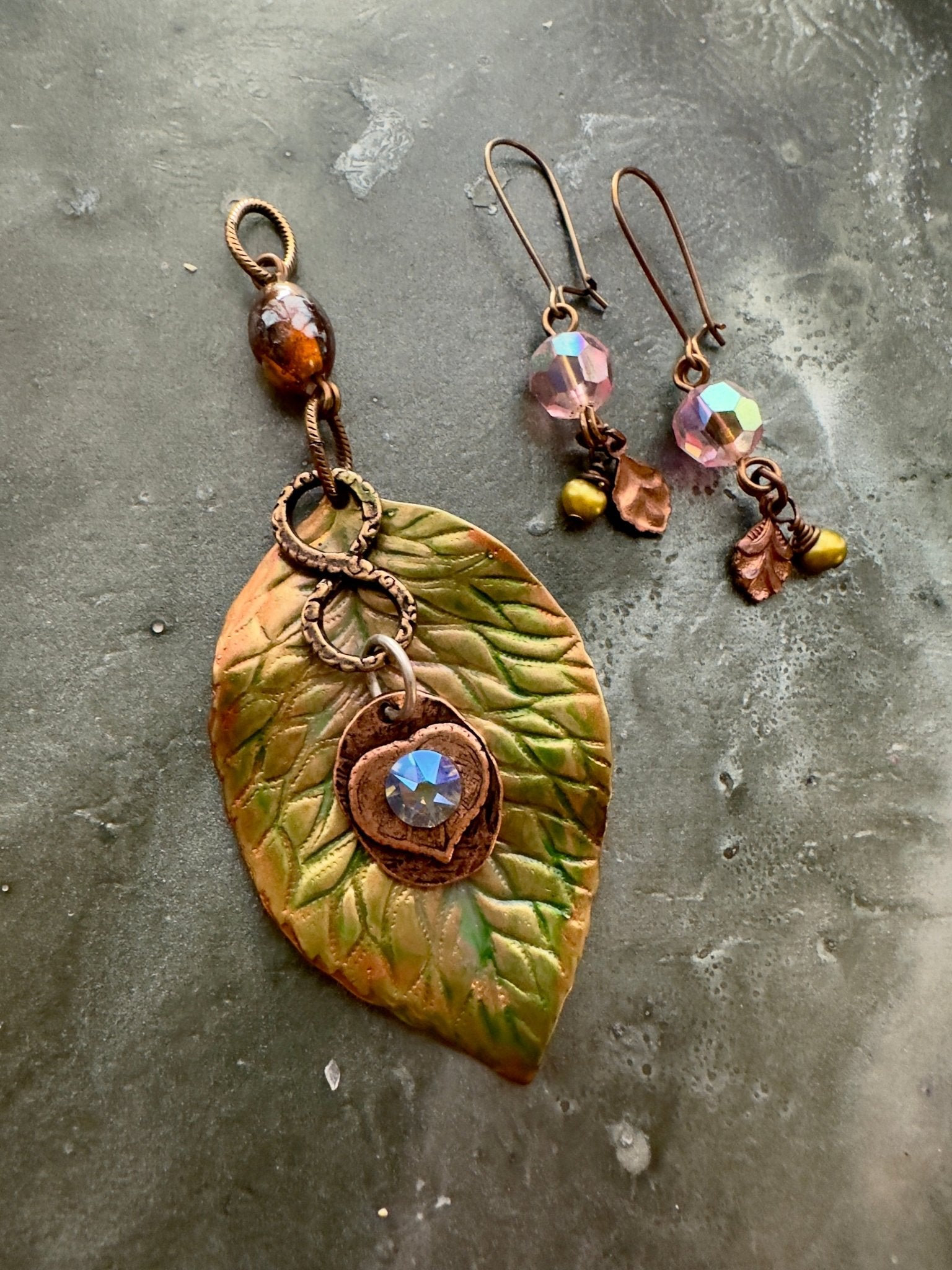 Briar - Leaf Beauty - Earring & Pendant Kit - Vintaj Idaho Design - 11/9/2025 - Vintaj Live Shop ID