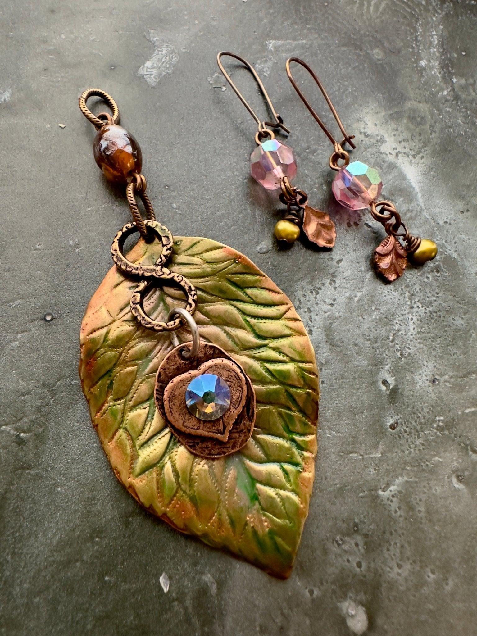 Briar - Leaf Beauty - Earring & Pendant Kit - Vintaj Idaho Design - 11/9/2025 - Vintaj Live Shop ID
