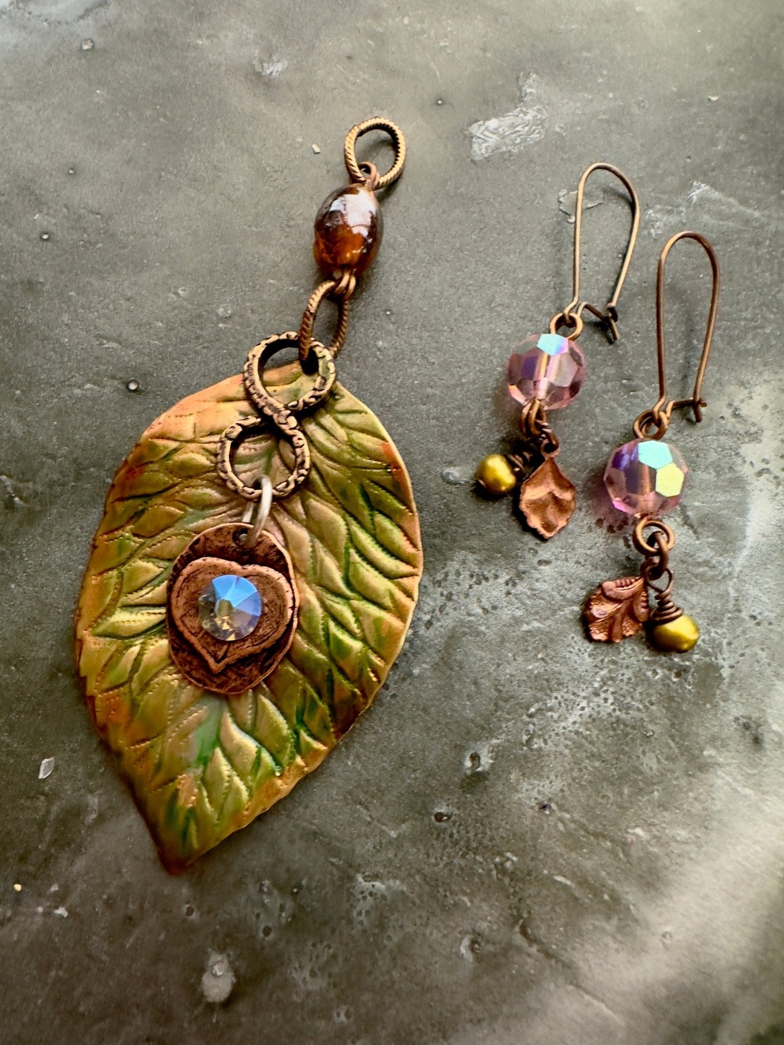 Briar - Leaf Beauty - Earring & Pendant Kit - Vintaj Idaho Design - 11/9/2025 - Vintaj Live Shop ID
