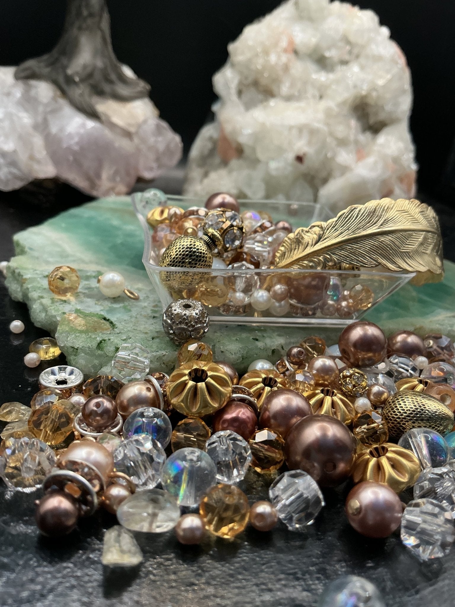 Champagne Toast 2oz Vintage Bead Mix - VLS Idaho - 8/13/26 - Vintaj Live Shop ID