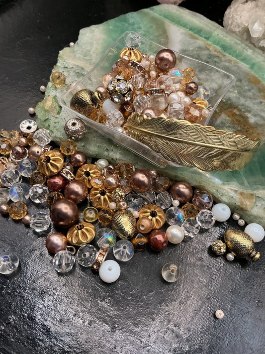 Champagne Toast 2oz Vintage Bead Mix - VLS Idaho - 8/13/26 - Vintaj Live Shop ID