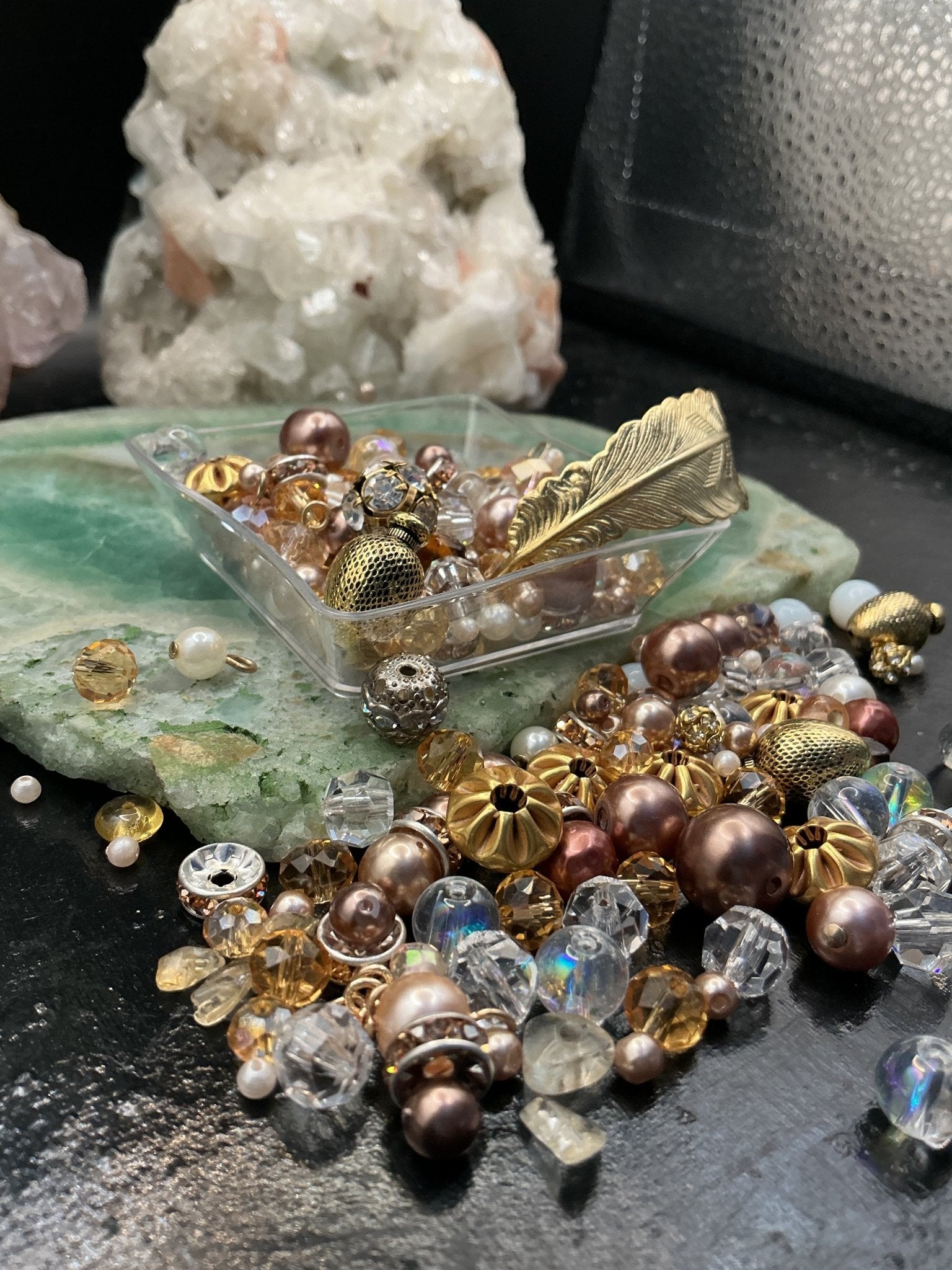 Champagne Toast 2oz Vintage Bead Mix - VLS Idaho - 8/13/26 - Vintaj Live Shop ID