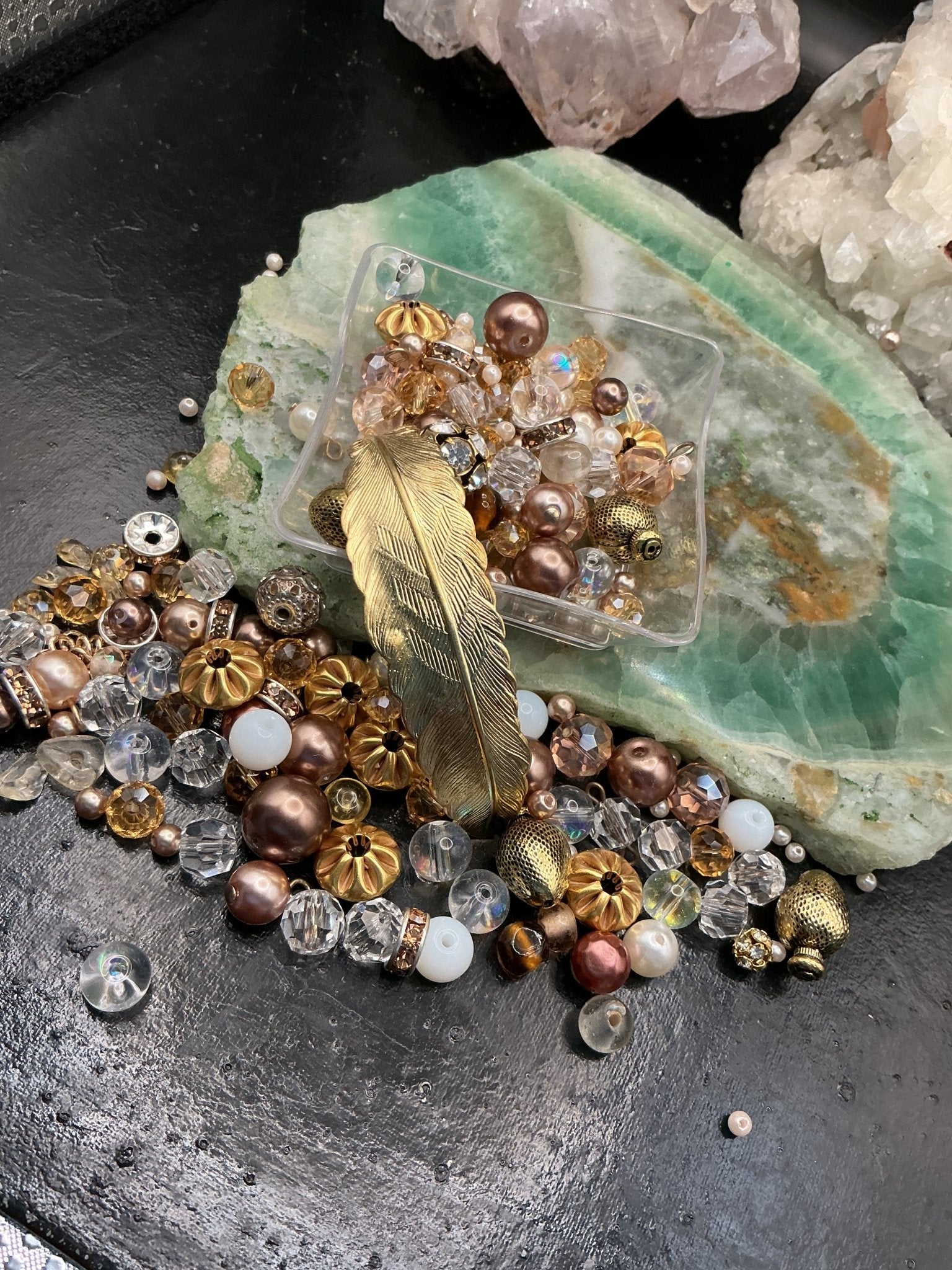 Champagne Toast 2oz Vintage Bead Mix - VLS Idaho - 8/13/26 - Vintaj Live Shop ID