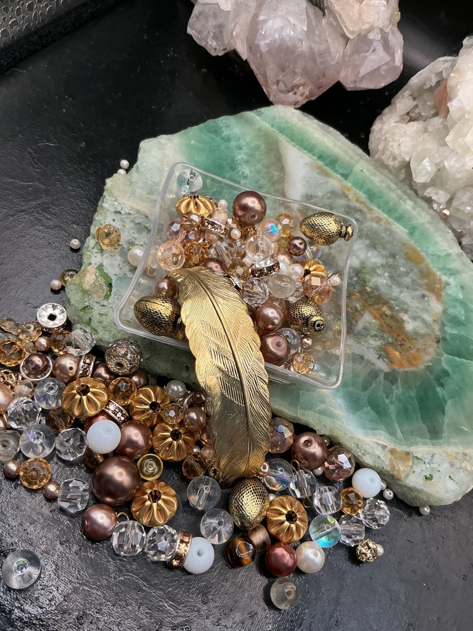 Champagne Toast 2oz Vintage Bead Mix - VLS Idaho - 8/13/26 - Vintaj Live Shop ID