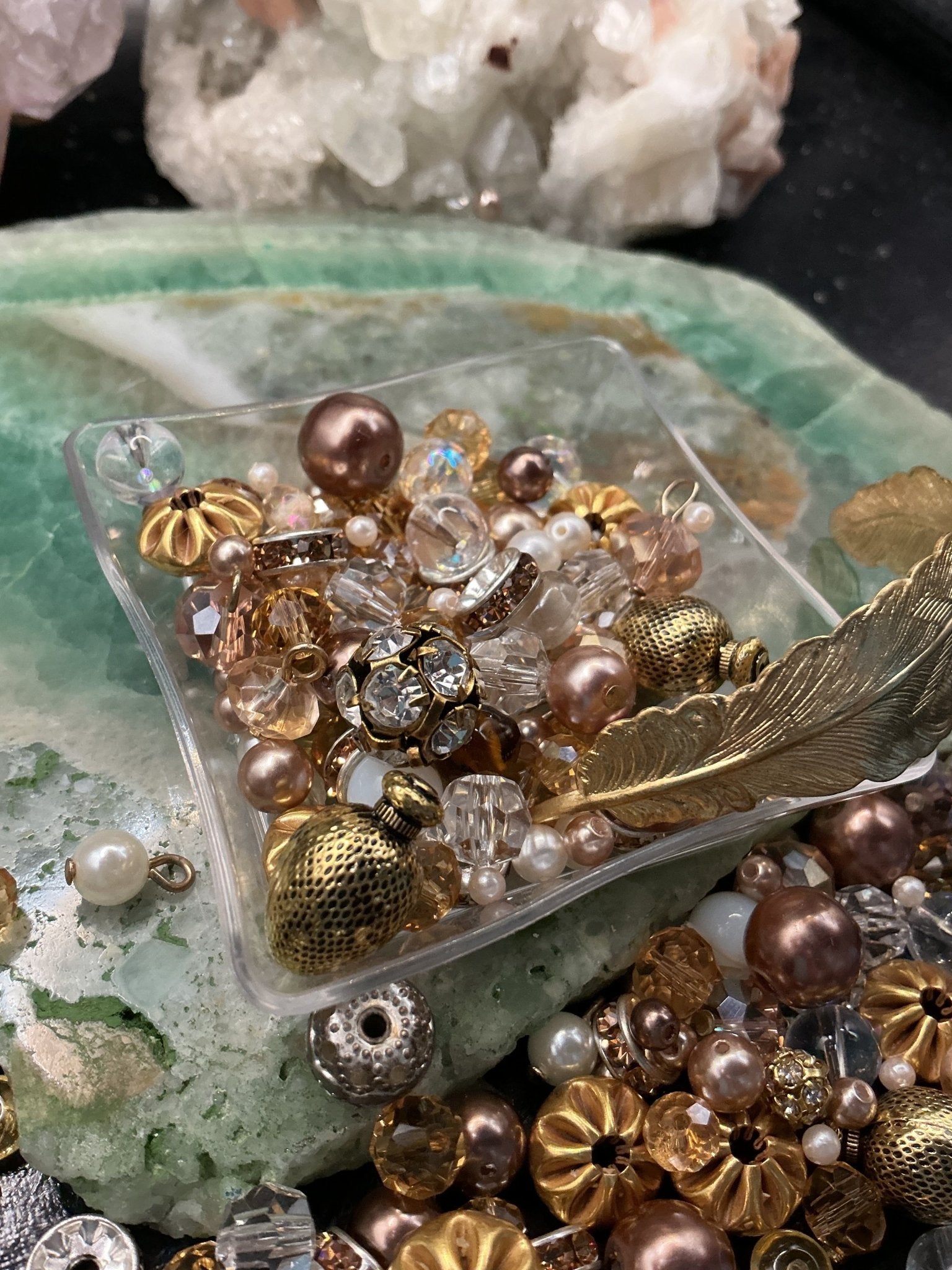 Champagne Toast 2oz Vintage Bead Mix - VLS Idaho - 8/13/26 - Vintaj Live Shop ID