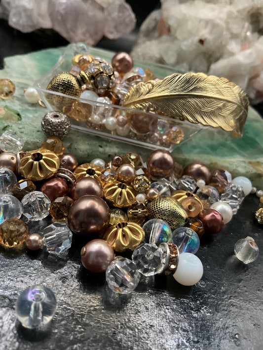 Champagne Toast 2oz Vintage Bead Mix - VLS Idaho - 8/13/26 - Vintaj Live Shop ID