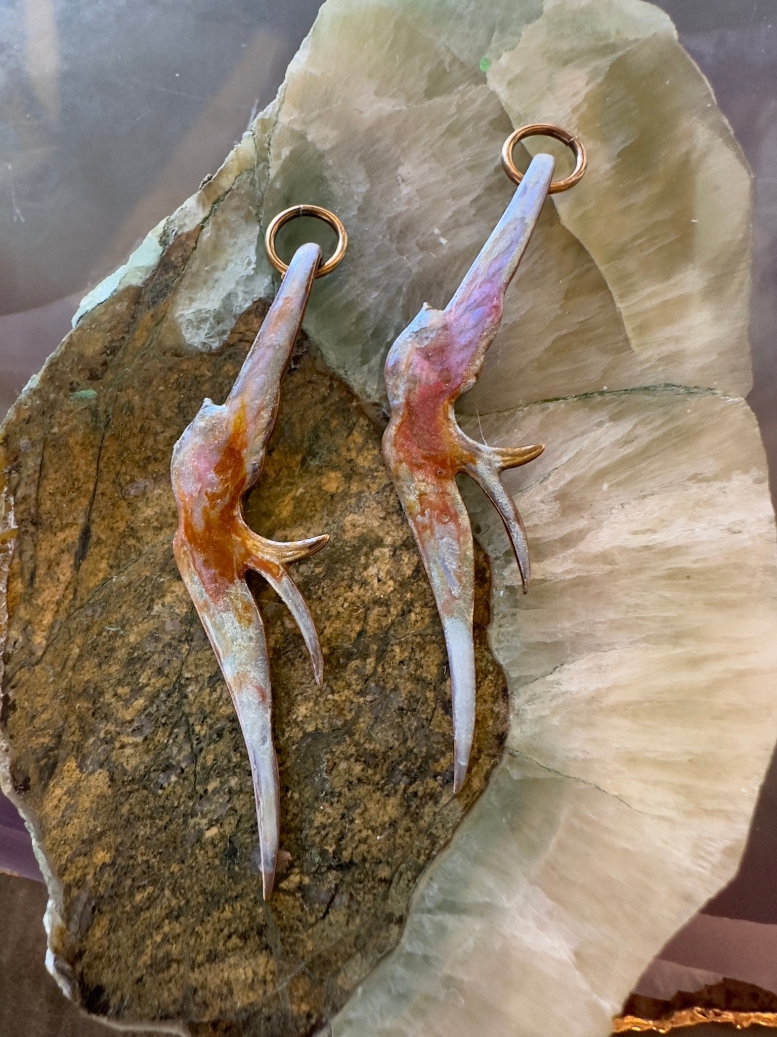 Cold - Enameled Resin - Swooping Swallow Pendant - Vintaj Idaho Design - 7/23/2025 - Vintaj Live Shop ID