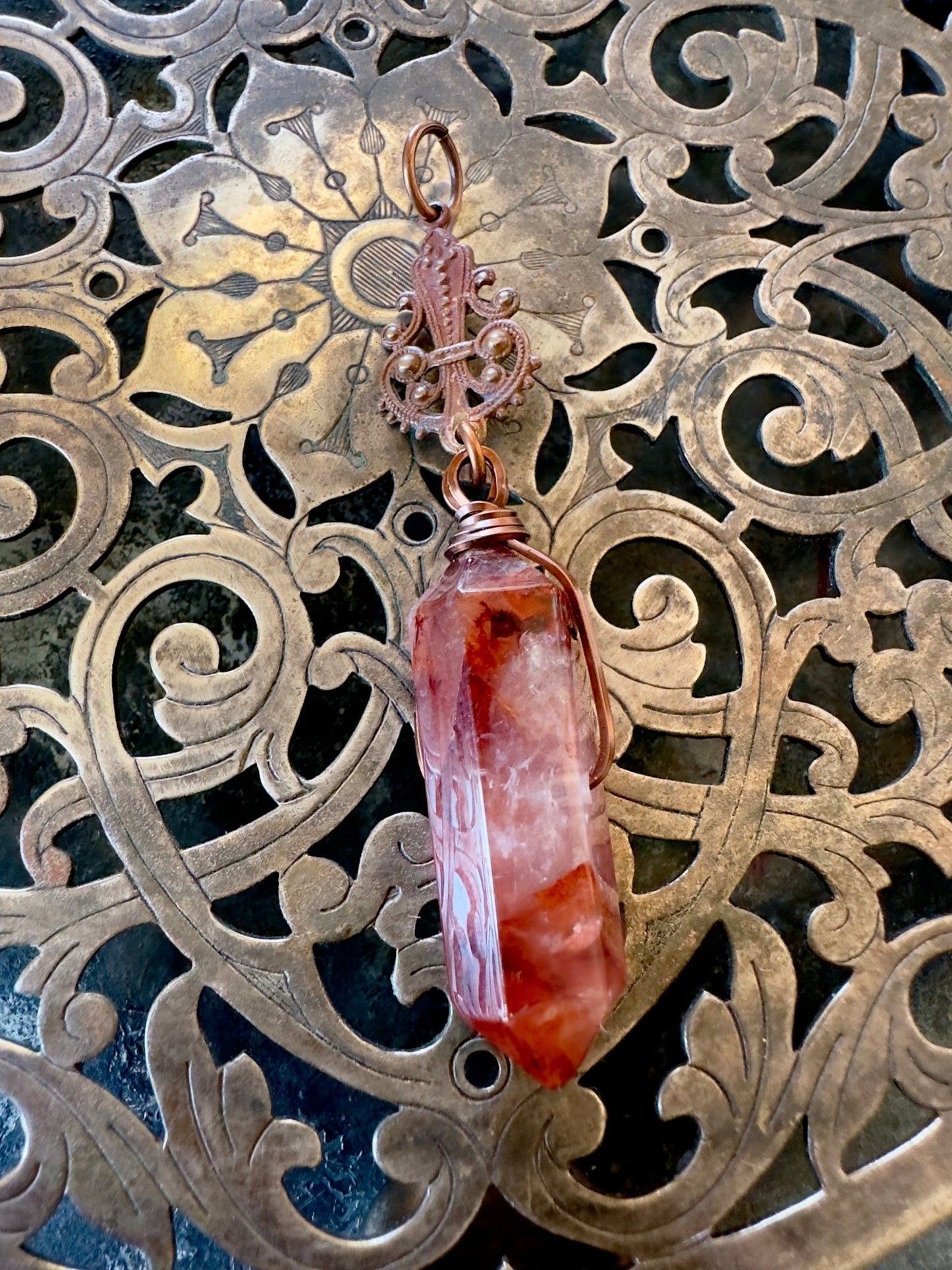 Crimson Ember Crystal Pendant Kit - Vintaj Idaho Design - 7/30/2025 - Vintaj Live Shop ID