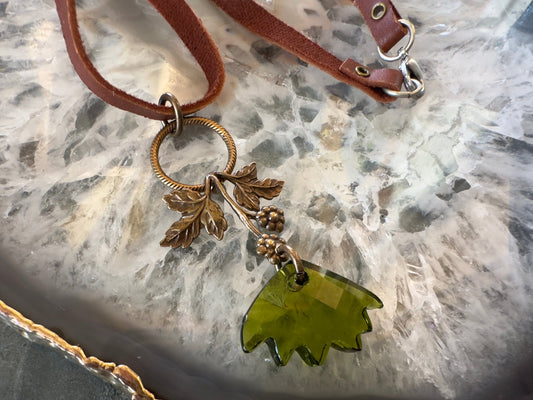 Deep Forest - Mackie Made Finished Necklace - Idaho Vintaj Design - 8/11/2025 - Vintaj Live Shop ID
