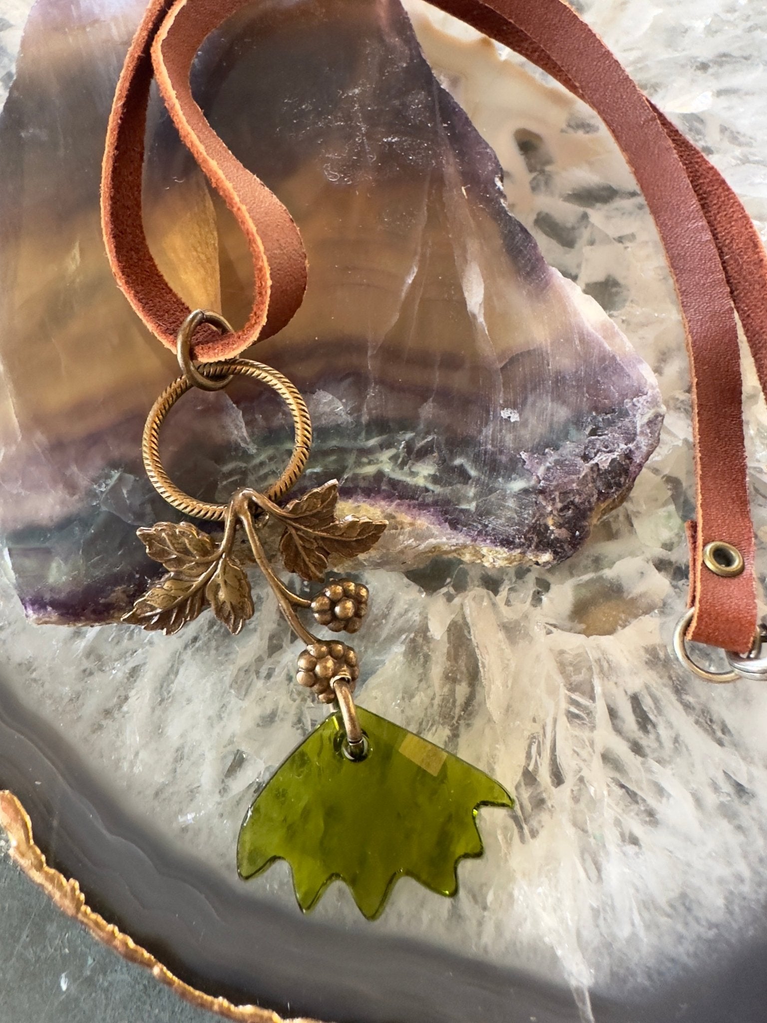 Deep Forest - Mackie Made Finished Necklace - Idaho Vintaj Design - 8/11/2025 - Vintaj Live Shop ID