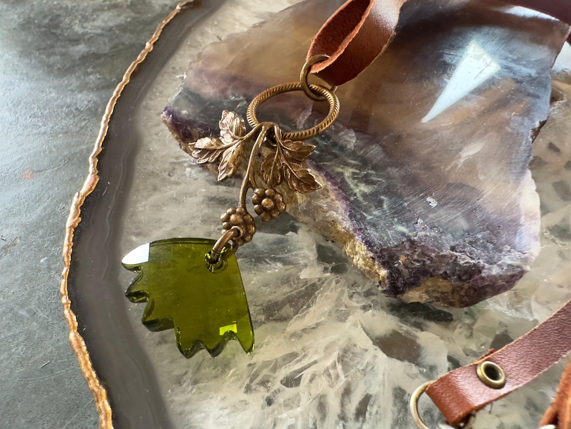 Deep Forest - Mackie Made Finished Necklace - Idaho Vintaj Design - 8/11/2025 - Vintaj Live Shop ID