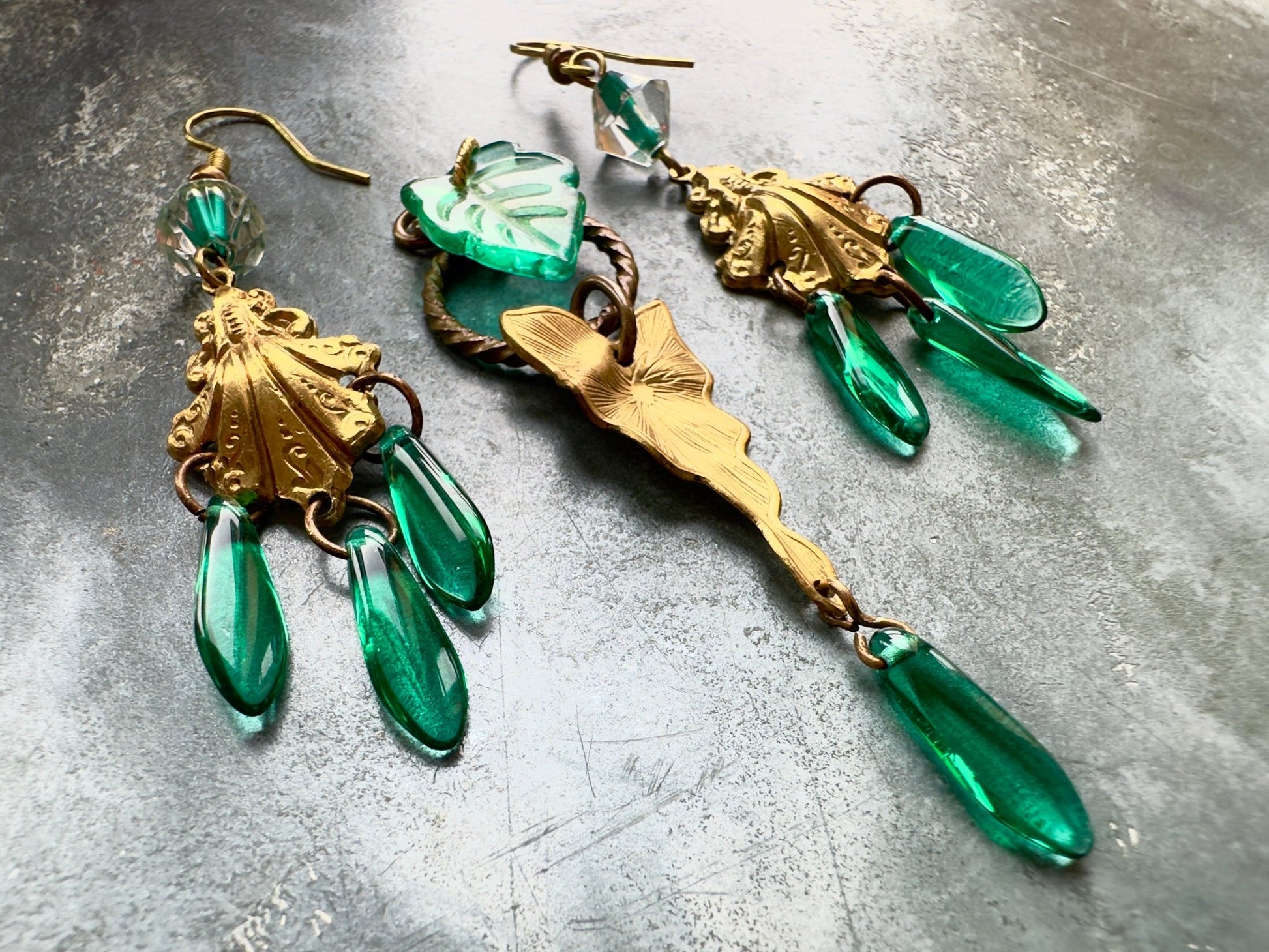 Emerald Falls - Pendant & Earring Kit - Vintaj Idaho Design - 10/1/2025 - Vintaj Live Shop ID