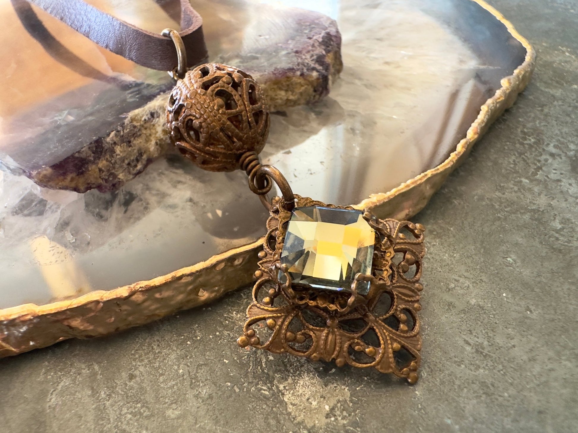 Filigree Forest - Mackie Made Finished Necklace - Idaho Vintaj Design - 8/13/2025 - Vintaj Live Shop ID