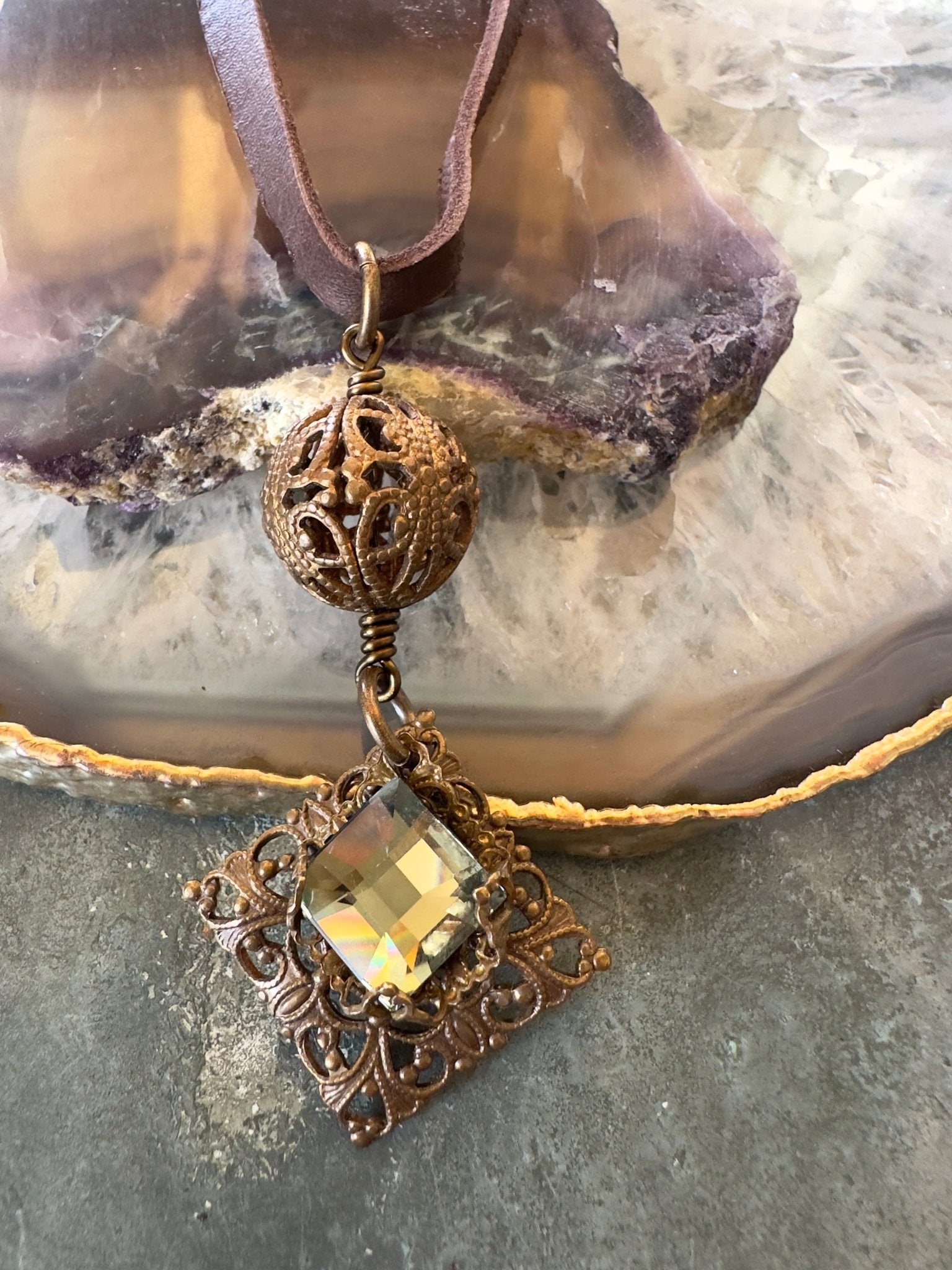 Filigree Forest - Mackie Made Finished Necklace - Idaho Vintaj Design - 8/13/2025 - Vintaj Live Shop ID