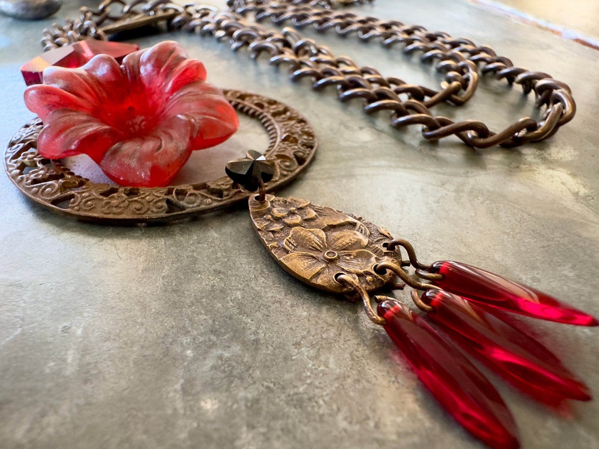 Fire Bloom - Necklace Kit - Vintaj Idaho Design - 7/30/2025 - Vintaj Live Shop ID