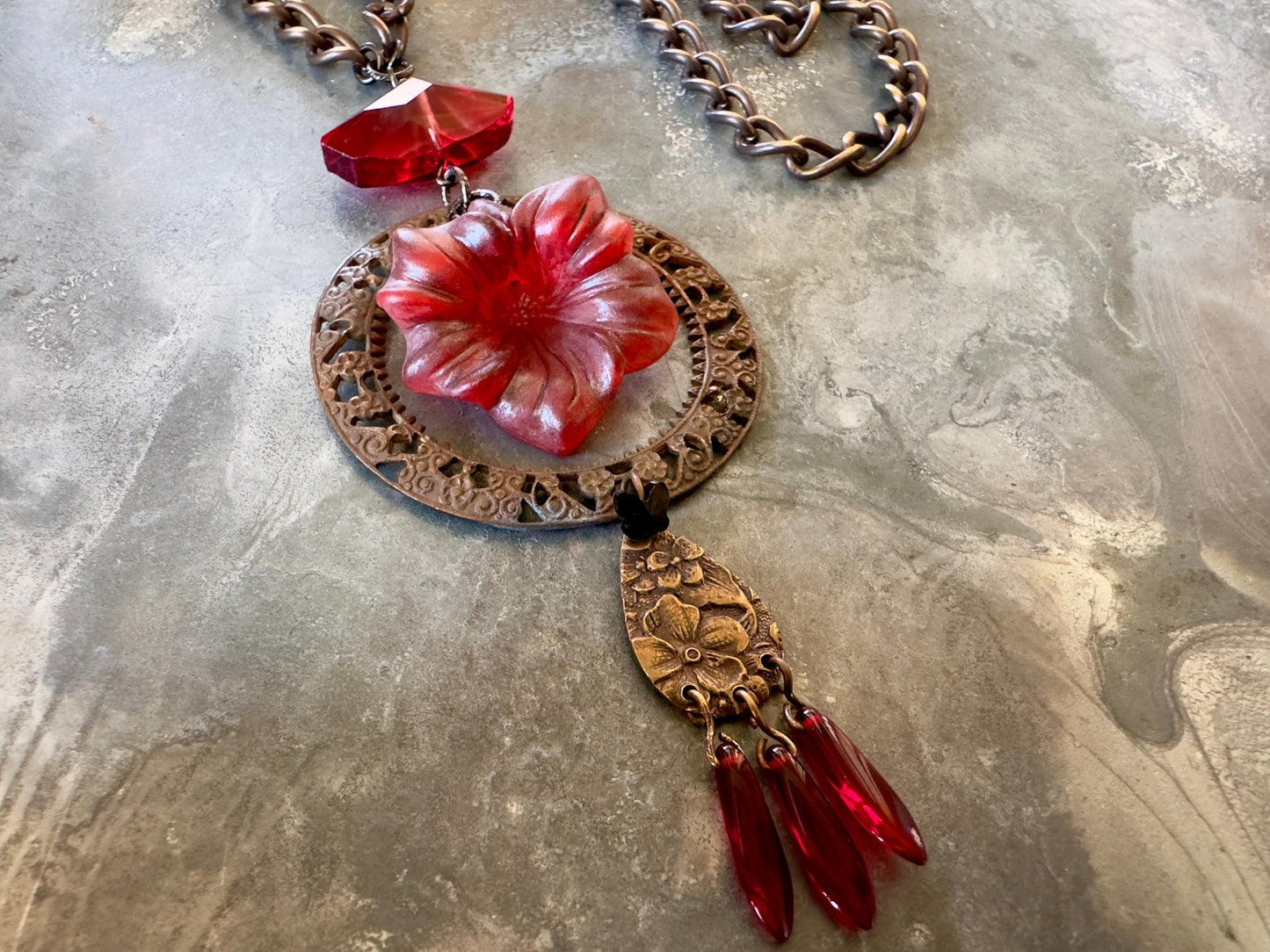 Fire Bloom - Necklace Kit - Vintaj Idaho Design - 7/30/2025 - Vintaj Live Shop ID