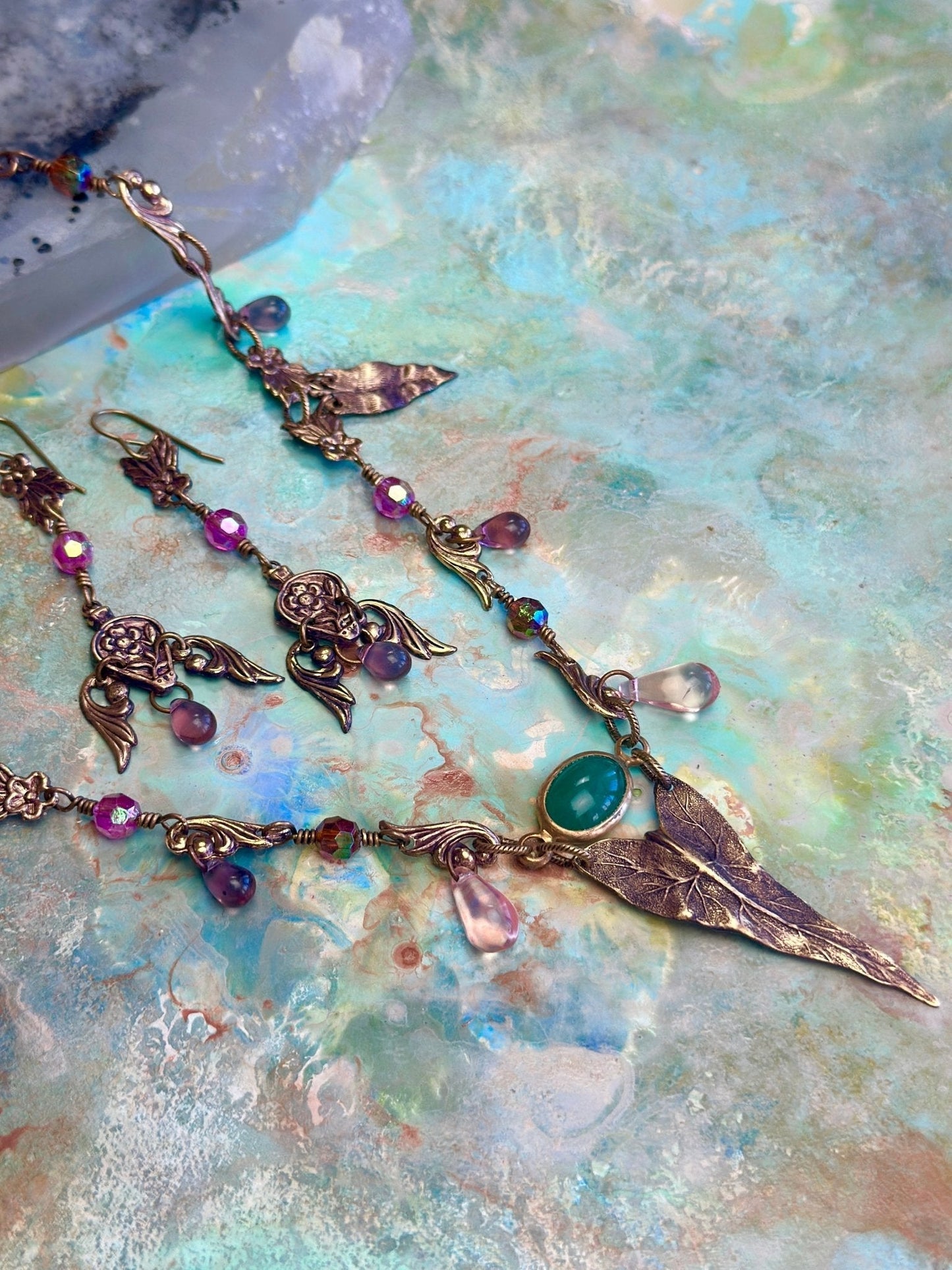 Forest Droplets Necklace Earrings Kit - Vintaj Design - 3/5/25 - Vintaj Live Shop ID