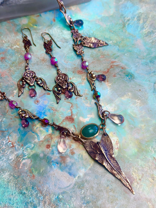 Forest Droplets Necklace Earrings Kit - Vintaj Design - 3/5/25 - Vintaj Live Shop ID