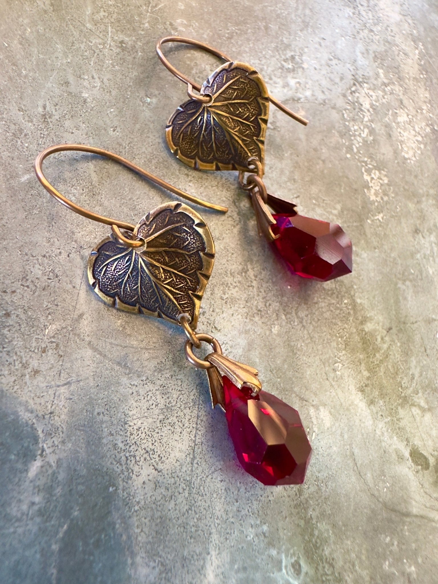Garnet Romance - Earrings Kit - Vintaj Idaho Design - 7/30/2025 - Vintaj Live Shop ID