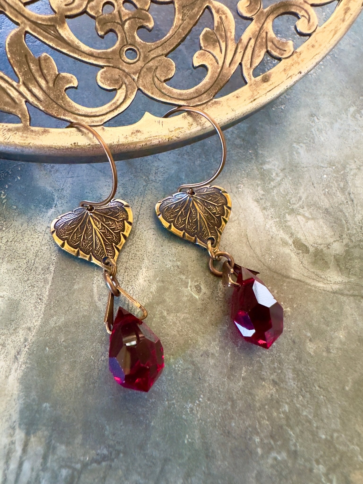 Garnet Romance - Earrings Kit - Vintaj Idaho Design - 7/30/2025 - Vintaj Live Shop ID