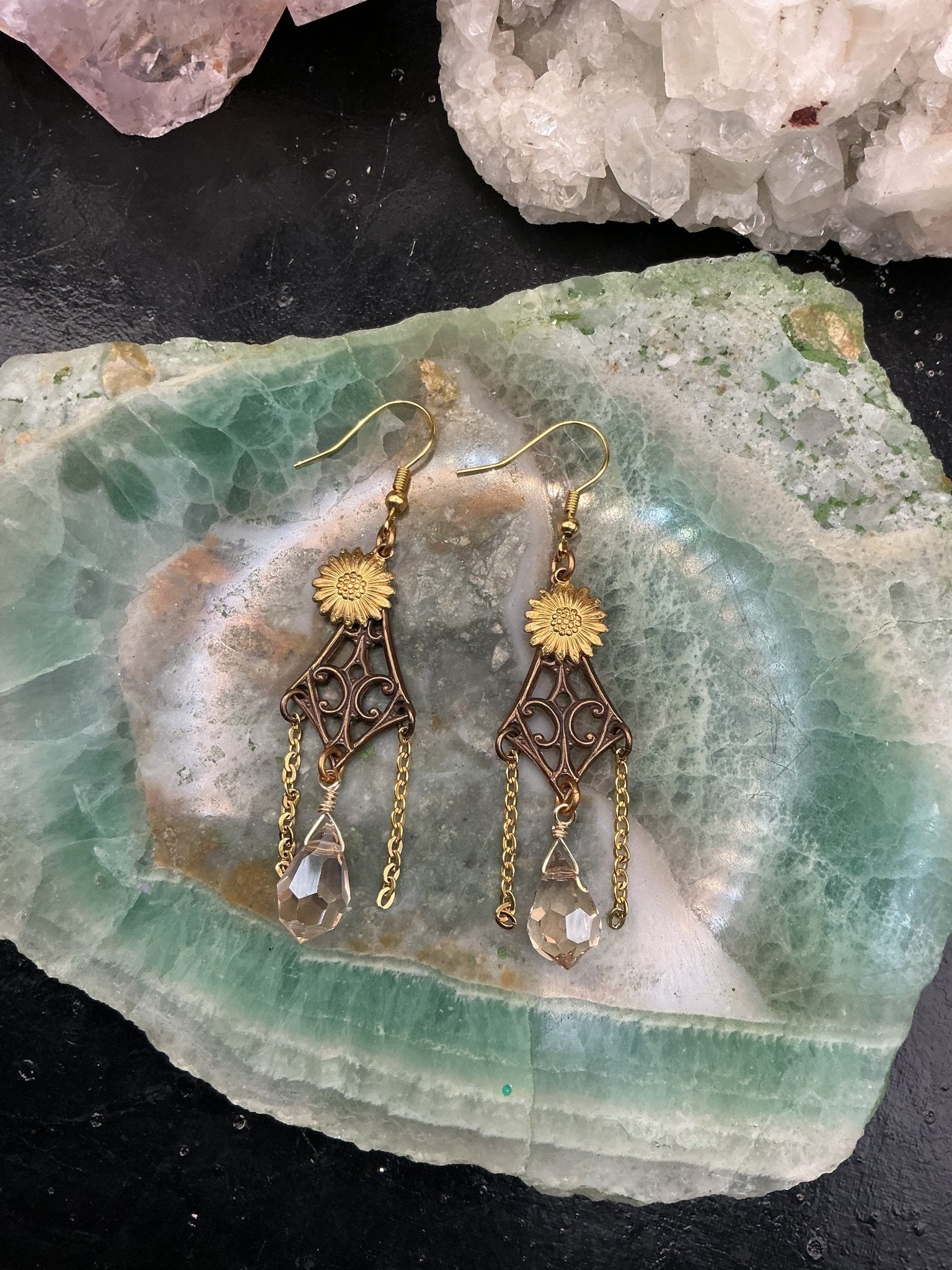 Golden Wildflower Earrings Kit - VLS Idaho - 8/13/26 - Vintaj Live Shop ID
