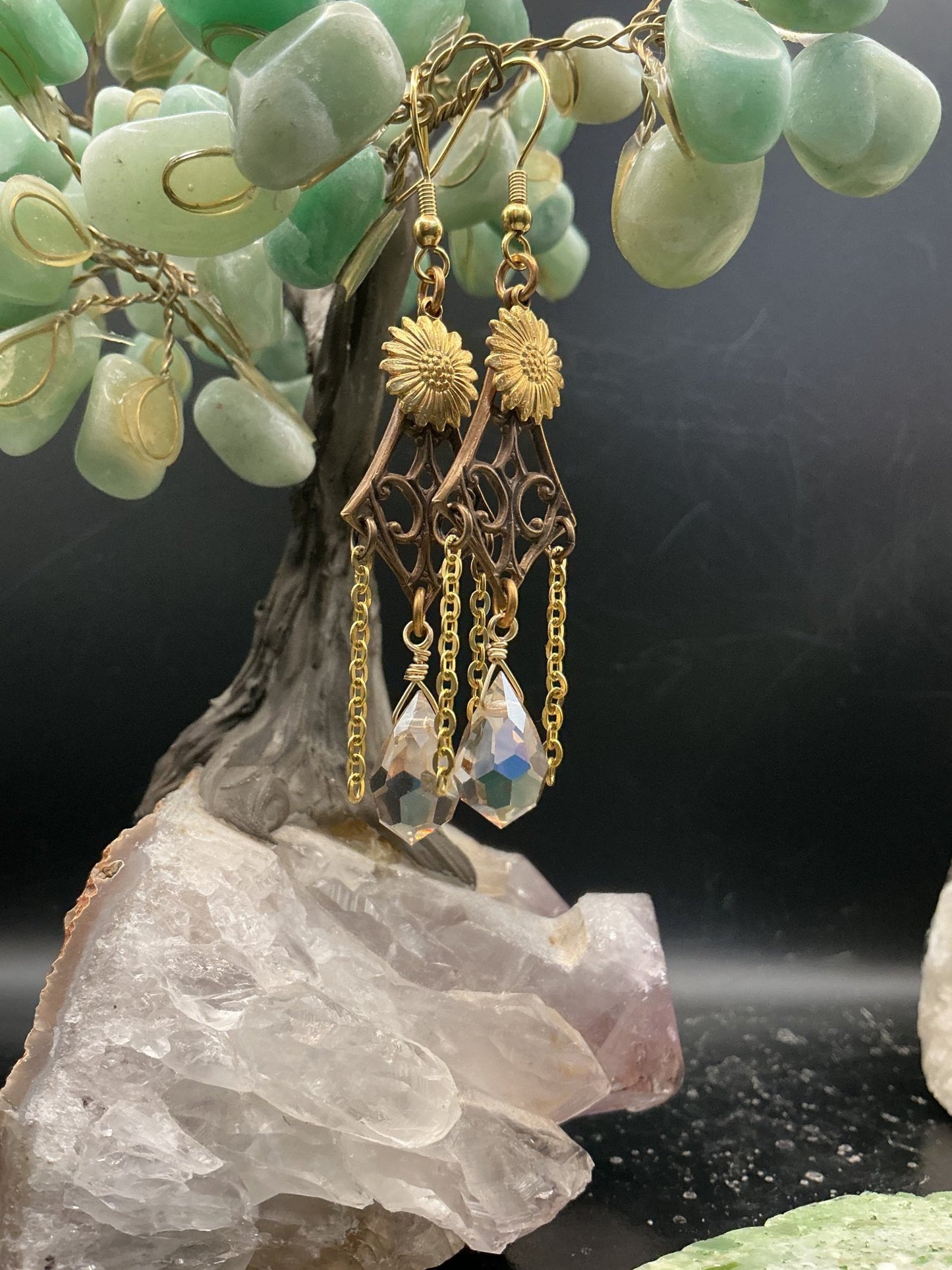 Golden Wildflower Earrings Kit - VLS Idaho - 8/13/26 - Vintaj Live Shop ID