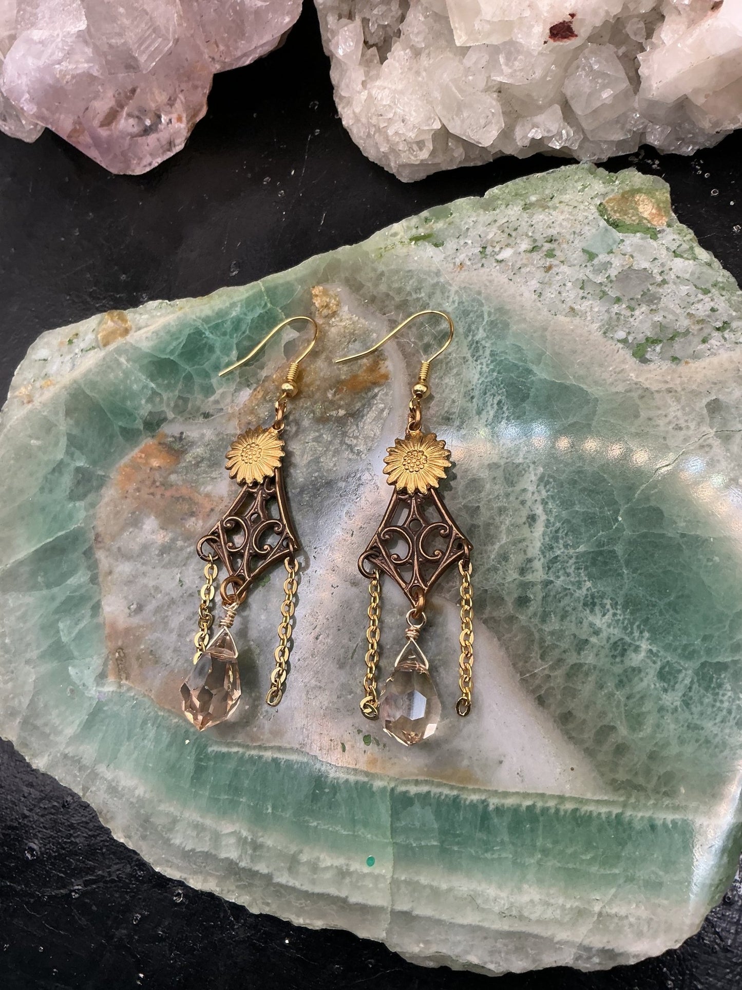 Golden Wildflower Earrings Kit - VLS Idaho - 8/13/26 - Vintaj Live Shop ID
