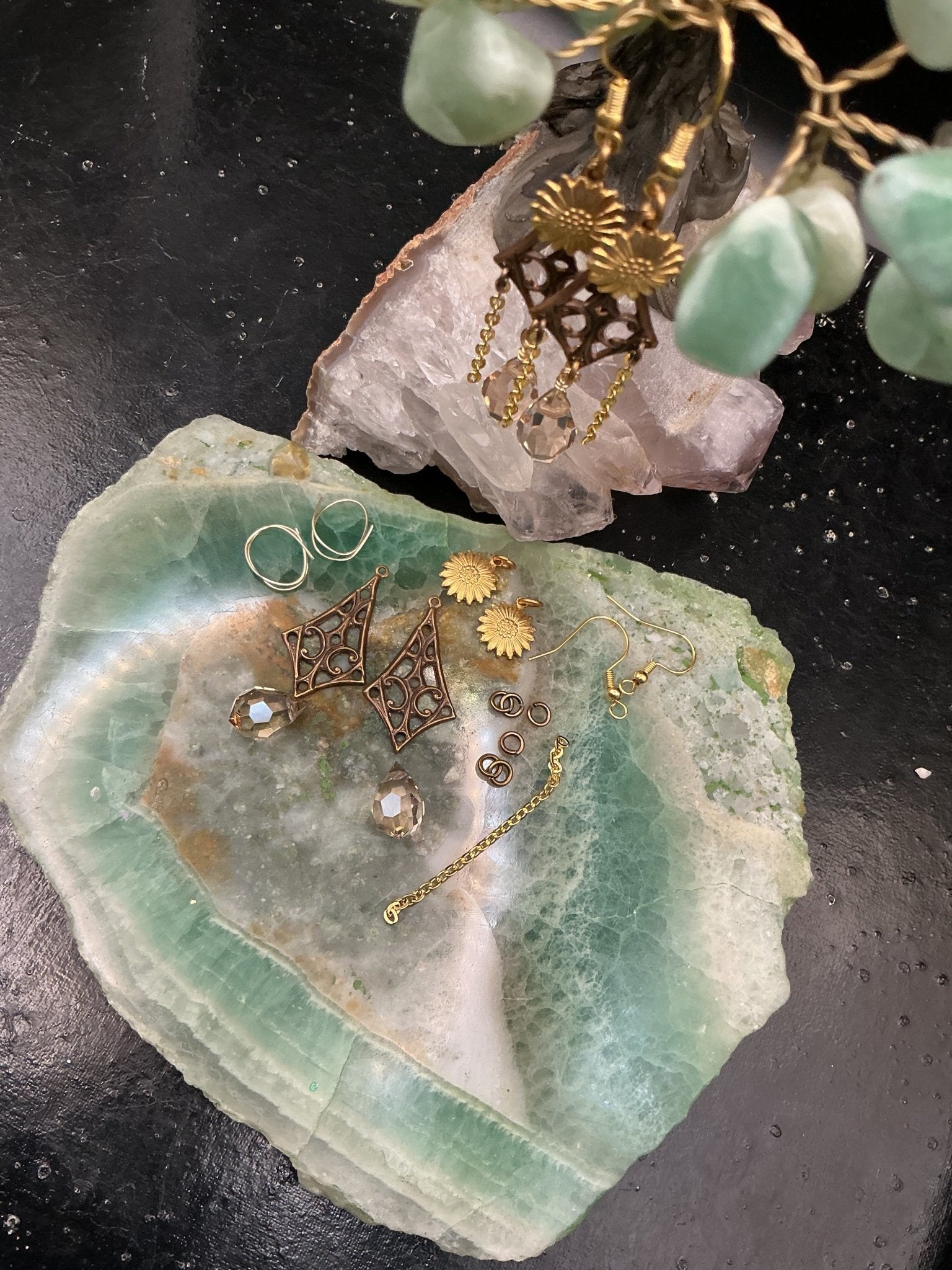 Golden Wildflower Earrings Kit - VLS Idaho - 8/13/26 - Vintaj Live Shop ID