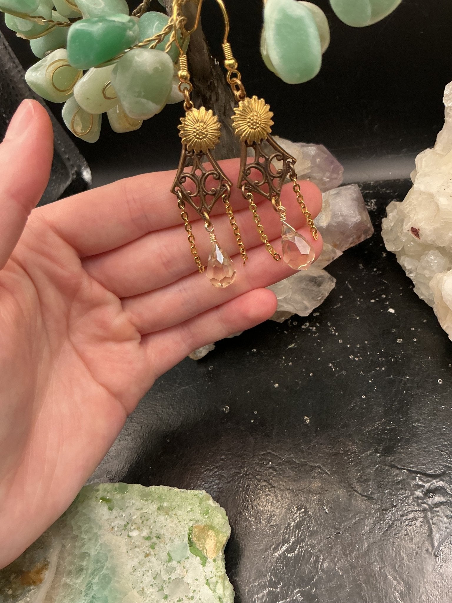 Golden Wildflower Earrings Kit - VLS Idaho - 8/13/26 - Vintaj Live Shop ID