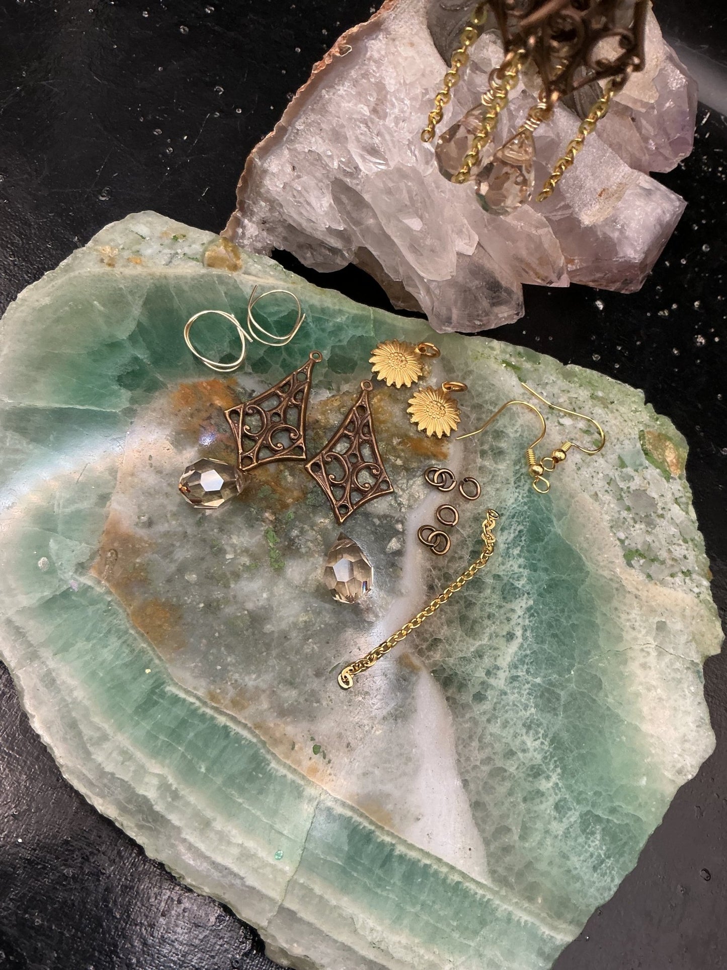 Golden Wildflower Earrings Kit - VLS Idaho - 8/13/26 - Vintaj Live Shop ID