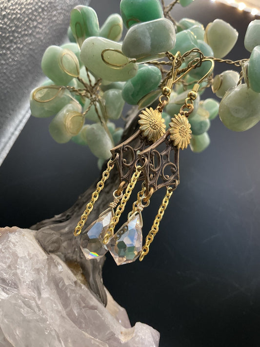 Golden Wildflower Earrings Kit - VLS Idaho - 8/13/26 - Vintaj Live Shop ID