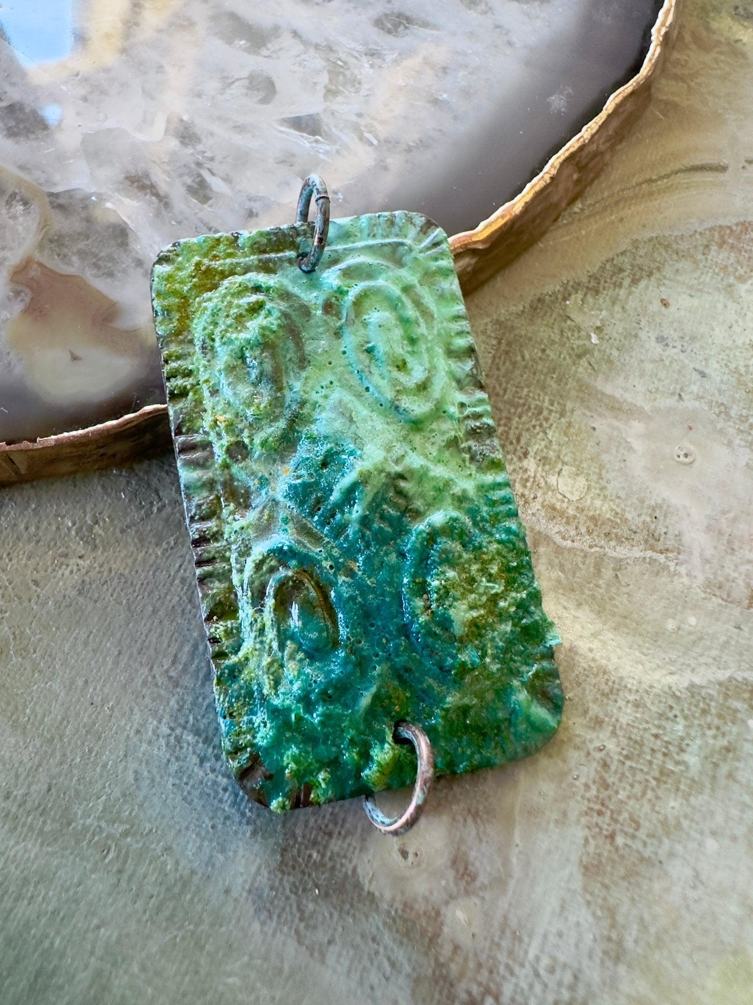 Hand Cold - Enameled “Deco Relic” Pendant - Vintaj Idaho Design - 7/25/2025 - Vintaj Live Shop ID