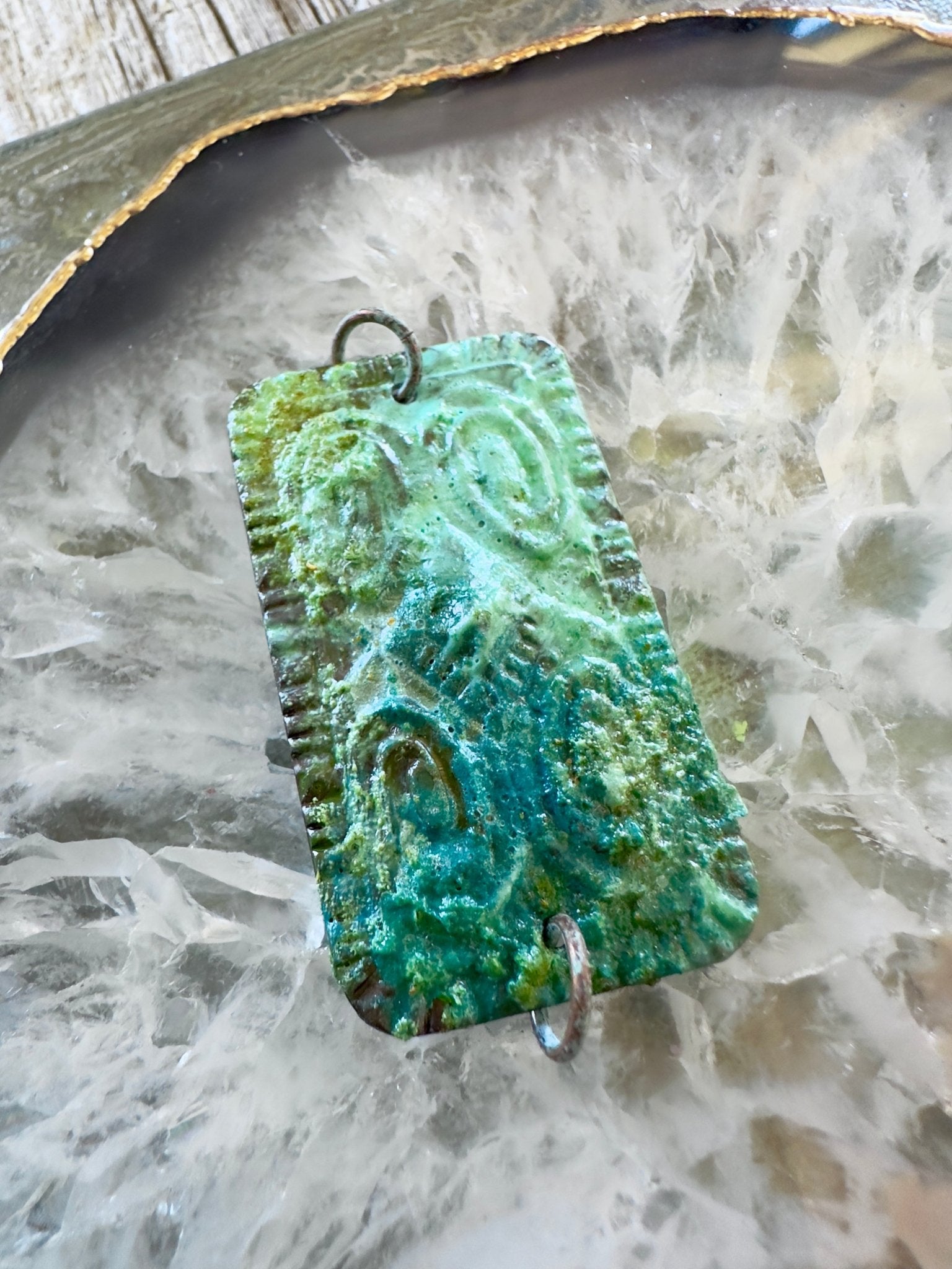 Hand Cold - Enameled “Deco Relic” Pendant - Vintaj Idaho Design - 7/25/2025 - Vintaj Live Shop ID