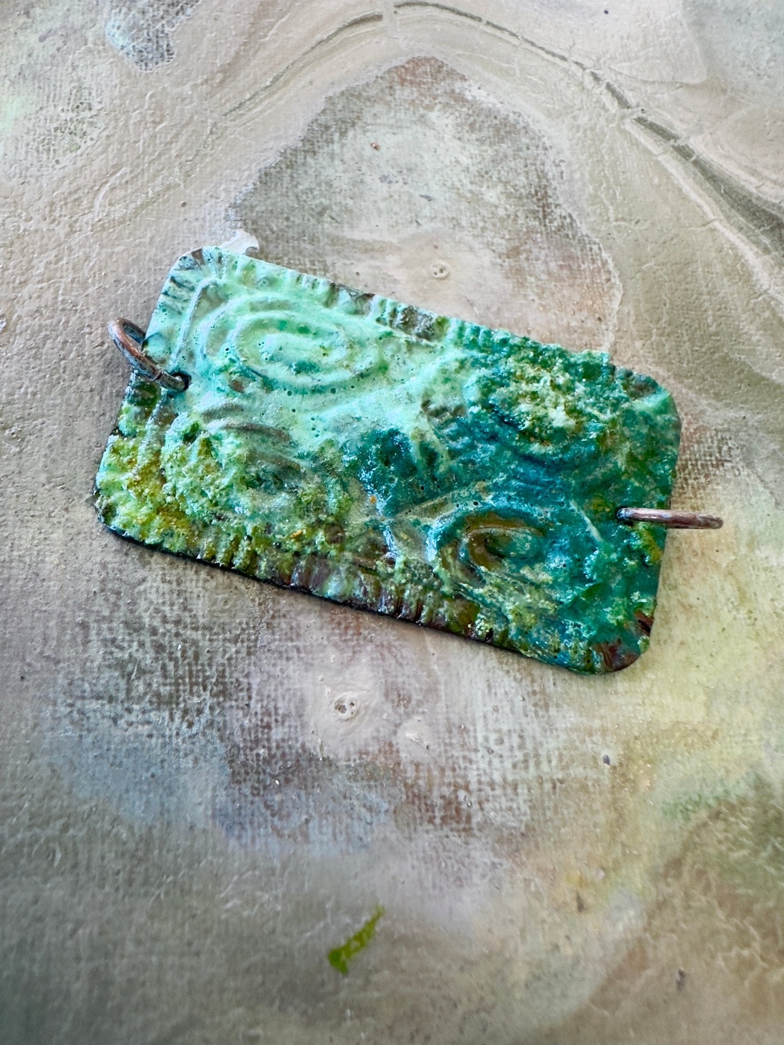 Hand Cold - Enameled “Deco Relic” Pendant - Vintaj Idaho Design - 7/25/2025 - Vintaj Live Shop ID