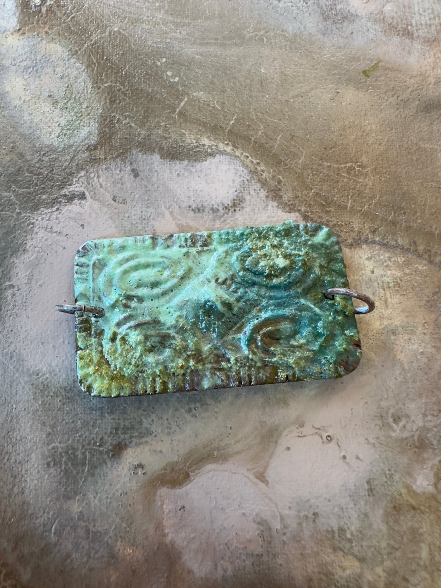 Hand Cold - Enameled “Deco Relic” Pendant - Vintaj Idaho Design - 7/25/2025 - Vintaj Live Shop ID