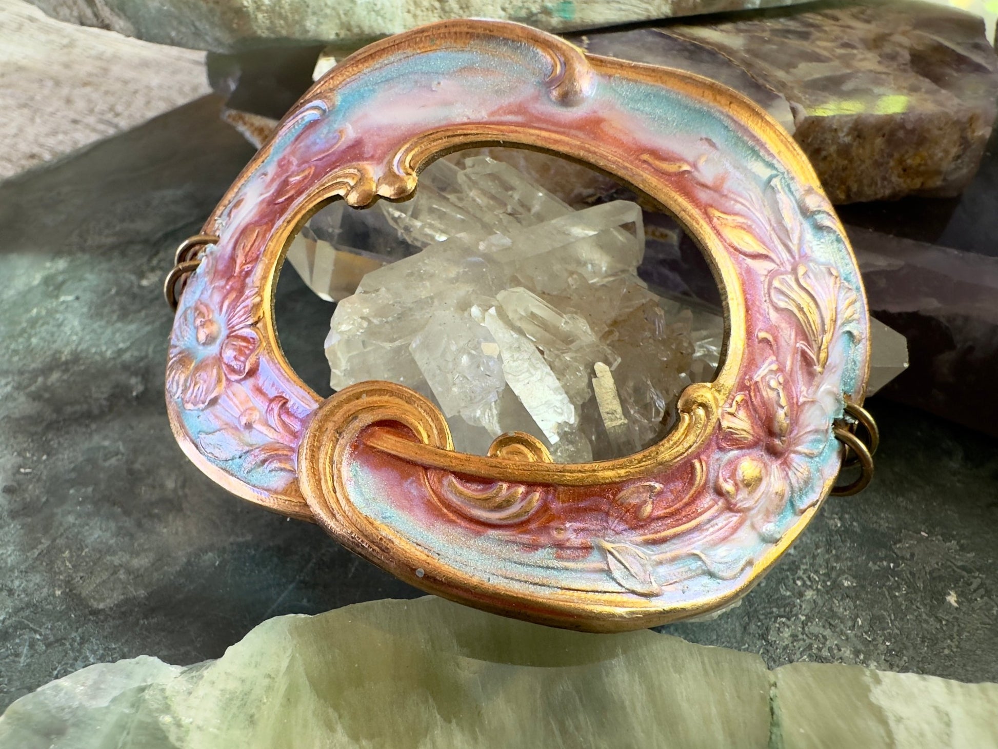 Hand Cold - Enameled Fairyish Bracelet Connector - Vintaj Idaho Design - 7/17/2025 - Vintaj Live Shop ID