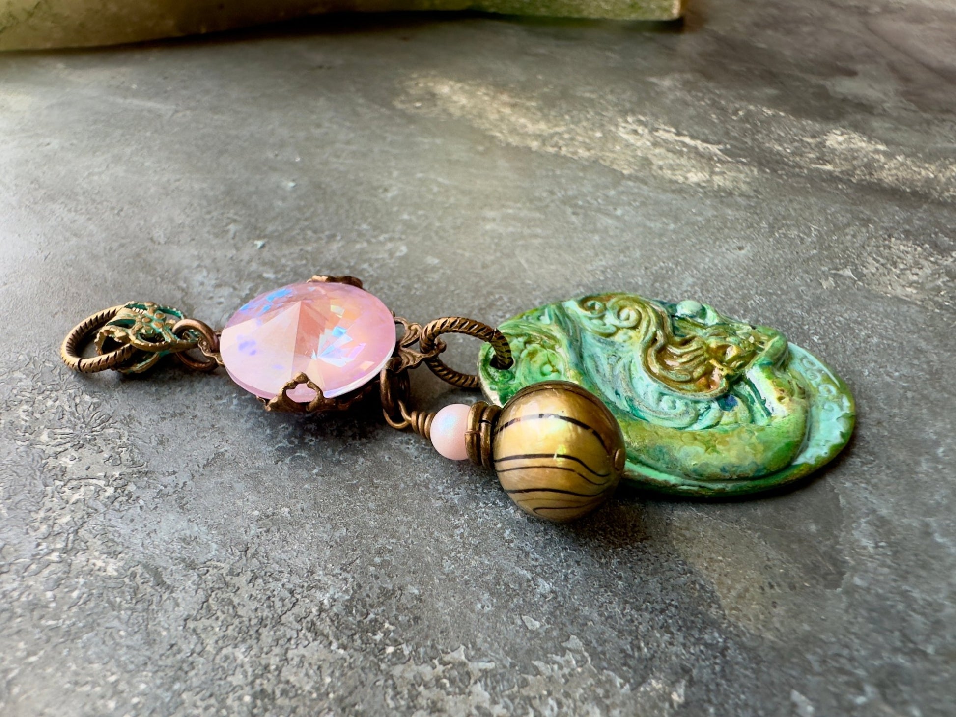 Mermaid’s Magical Pearl - Handmade Finished Pendant - Vintaj Idaho Design - 9/6/2025 - Vintaj Live Shop ID