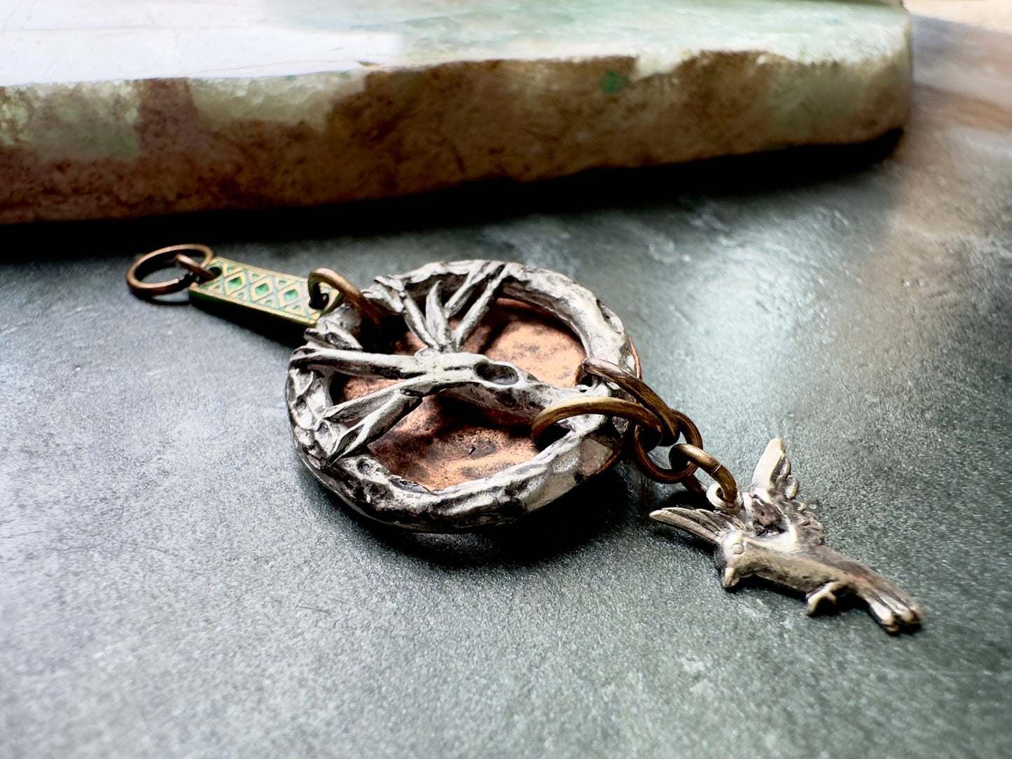 Oaken Amulet - Vintage Drop Pendant Kit - Vintaj Idaho Design - 11/5/2025 - Vintaj Live Shop ID