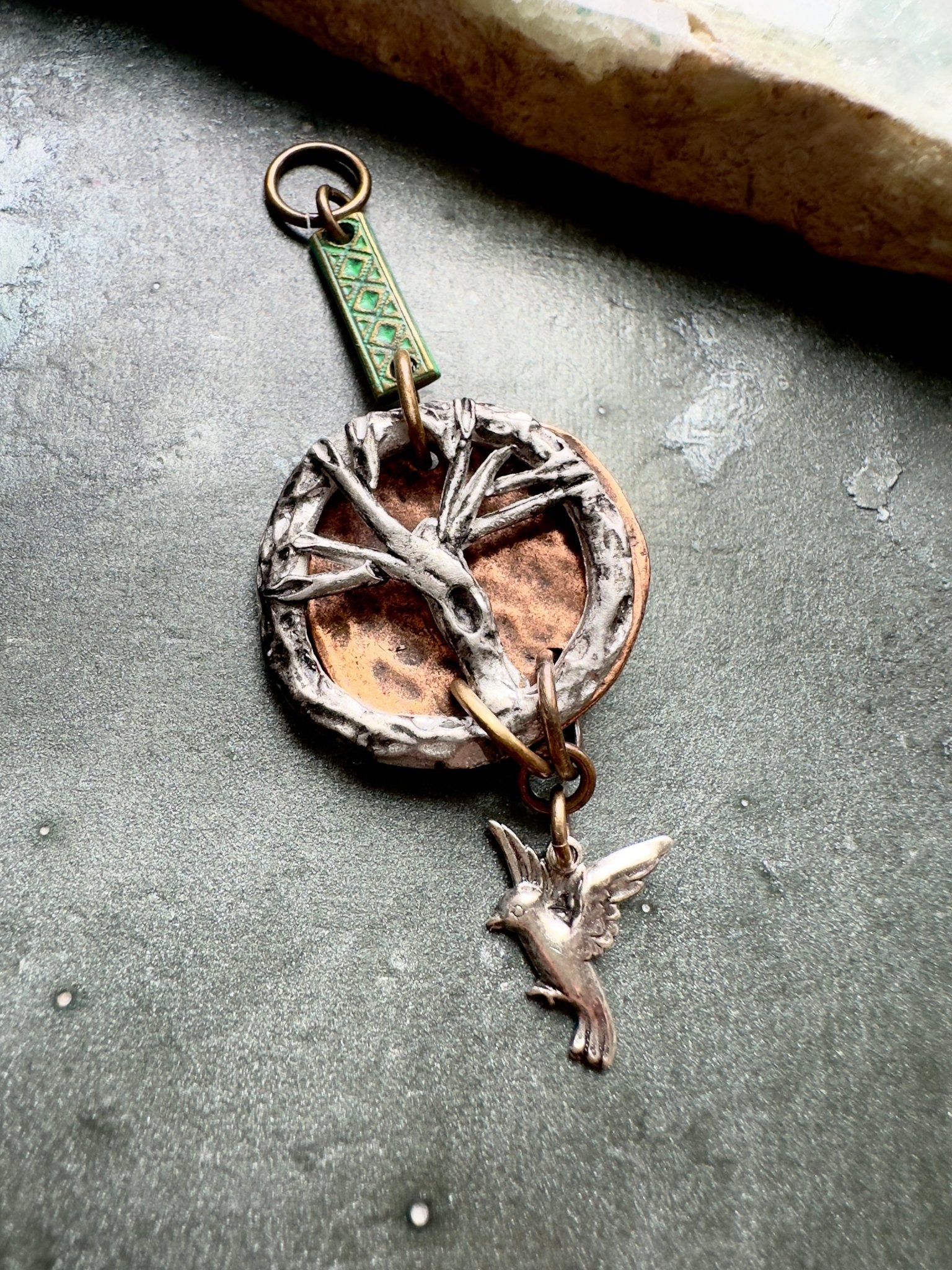 Oaken Amulet - Vintage Drop Pendant Kit - Vintaj Idaho Design - 11/5/2025 - Vintaj Live Shop ID