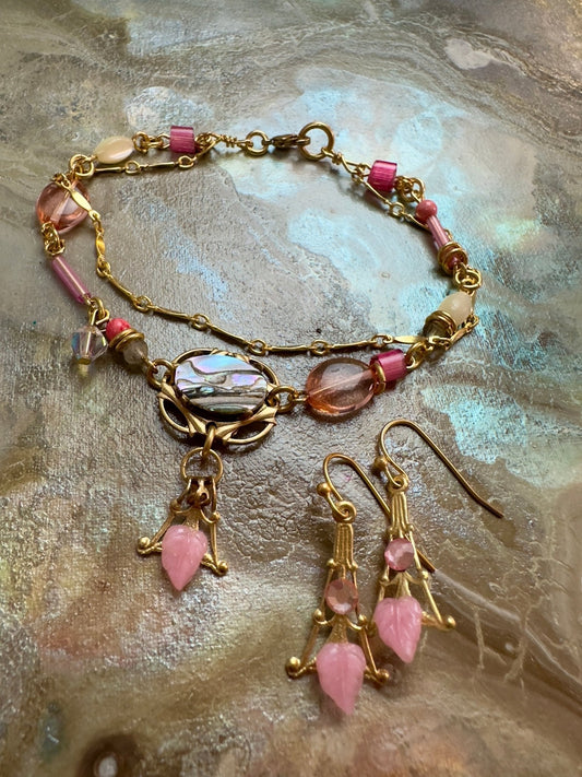 Petal Blush - Fairy Folly Collection - Bracelet Earrings Kit - Vintaj Design - 5/14/2025 - Vintaj Live Shop ID