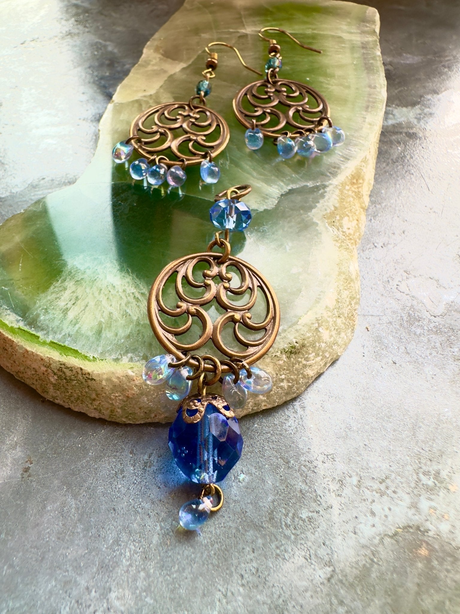 Sapphire Solstice - Pendant & Earring Kit - Vintaj Idaho Design - 10/1/2025 - Vintaj Live Shop ID