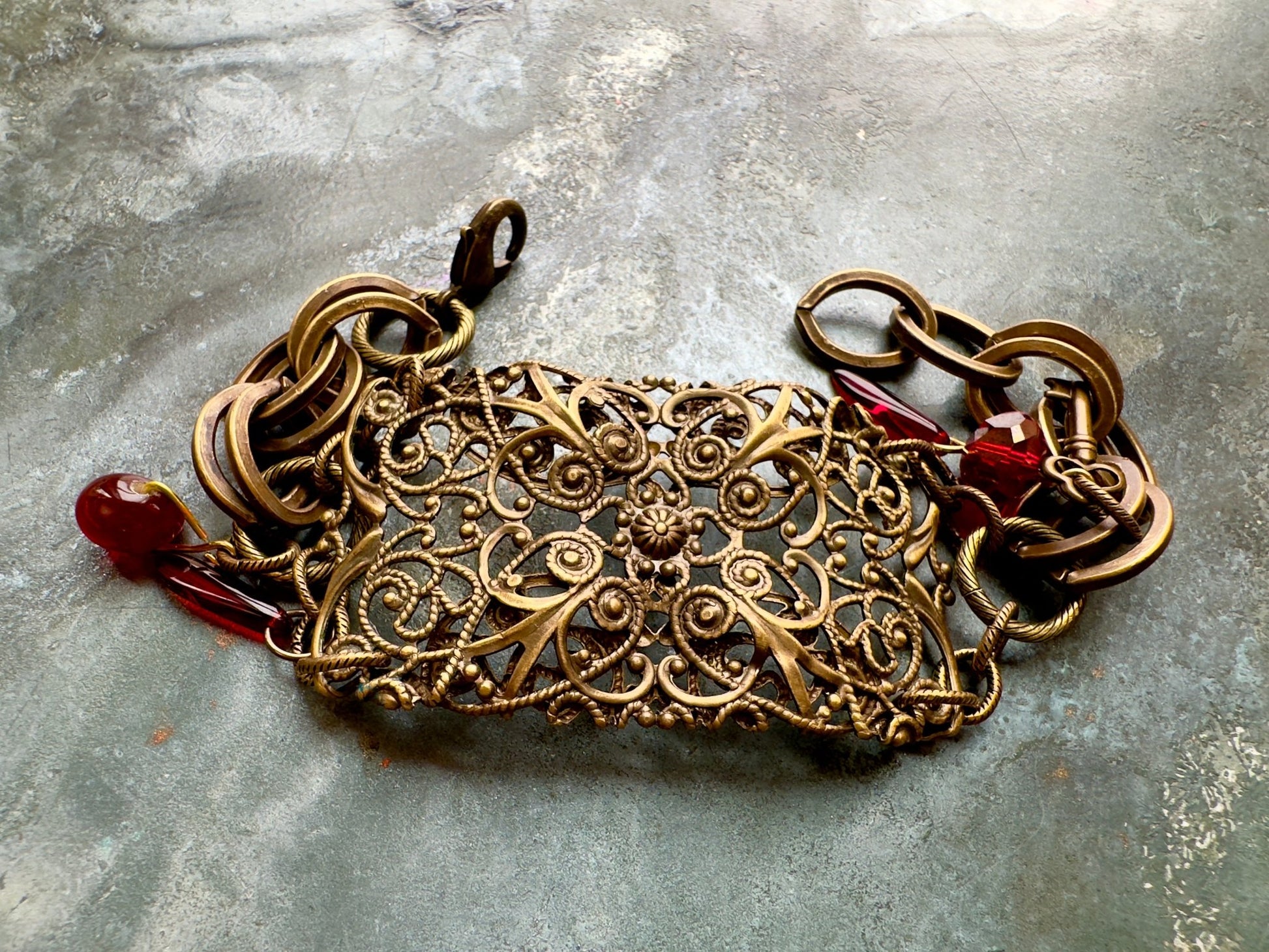 Scarlet Flame - Bracelet Kit - Vintaj Idaho Design - 8/27/2025 - Vintaj Live Shop ID