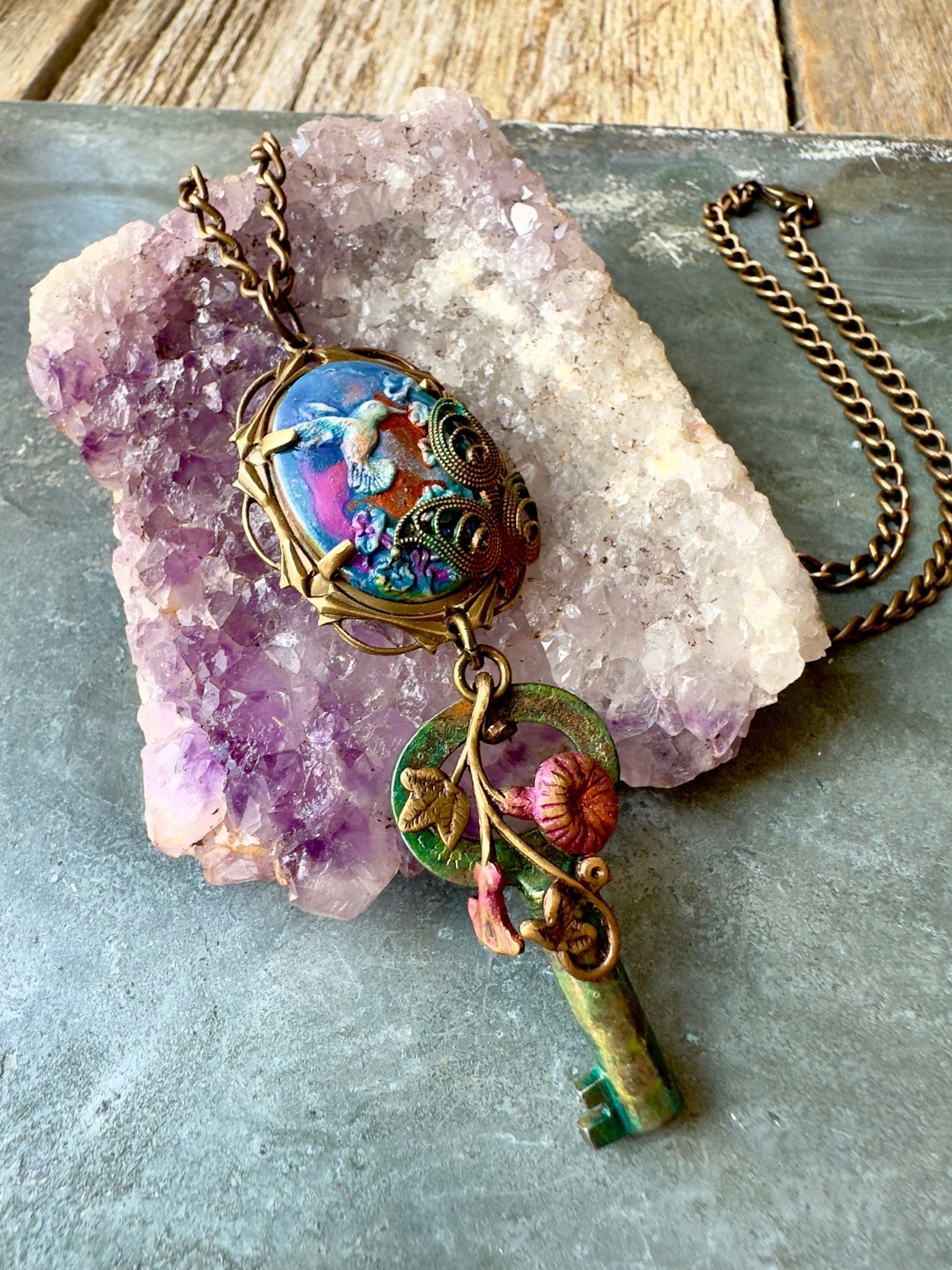Secret Meadow - Necklace Kit - Vintaj Idaho Design - 9/3/2025 - Vintaj Live Shop ID