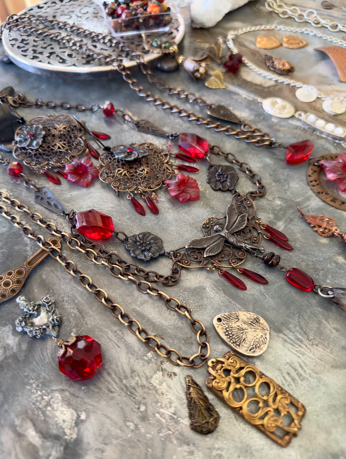 Shadow Bloom JAF - Necklace Kit - Vintaj Idaho Design - 7/30/2025 - Vintaj Live Shop ID