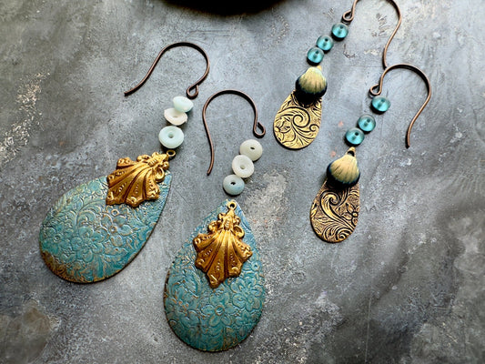 Shell Motif - Double Earring Inspo Pack - Vintaj Idaho Design - 9/6/2025 - Vintaj Live Shop ID